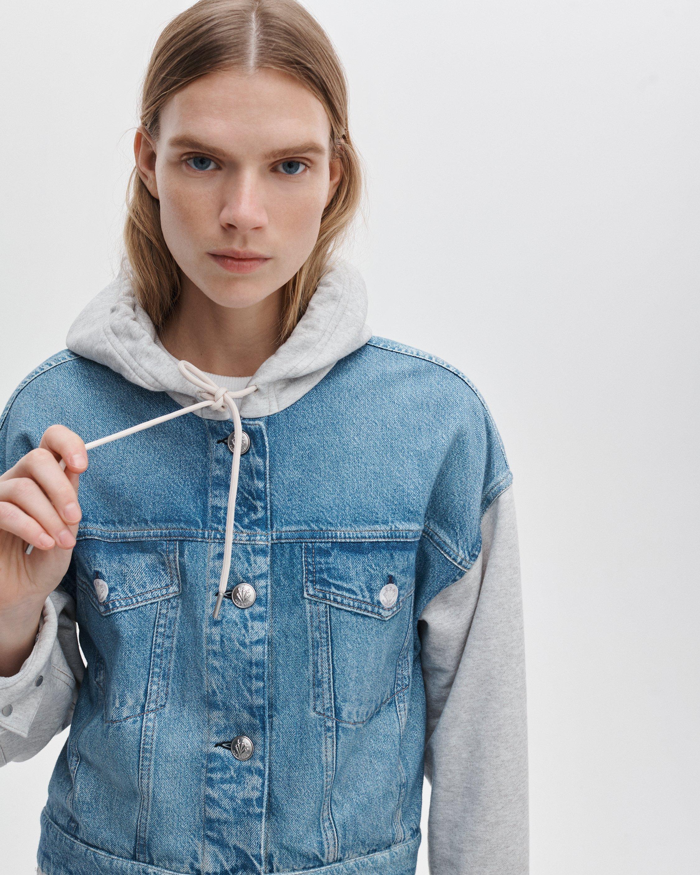 rb Miramar Combo Hooded Trucker Jacket image number 4
