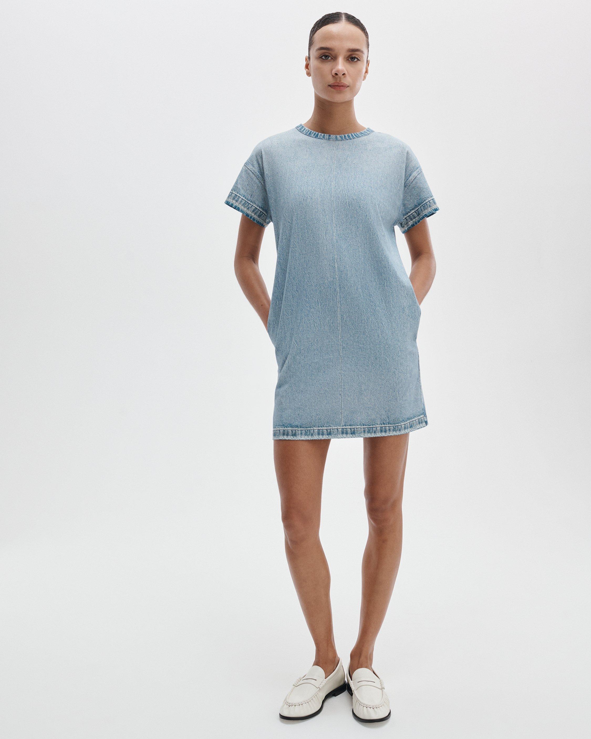 white christmas dresses Hattie Jersey T-shirt Dress-Denim Blue main image 0
