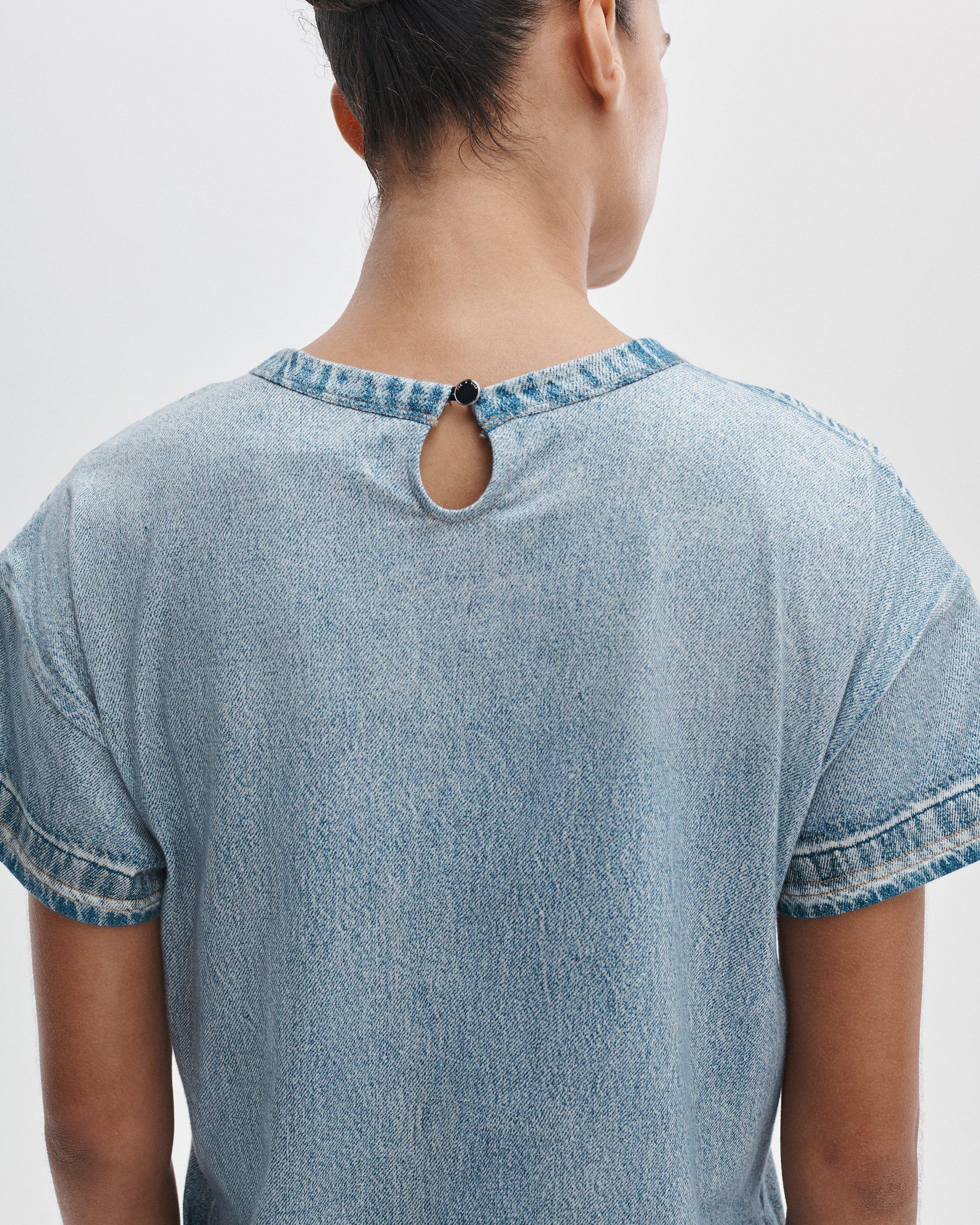 rag & bone Women's Miramar Kelly Jersey T Shirt Dress - Blue - Size L - Seaside