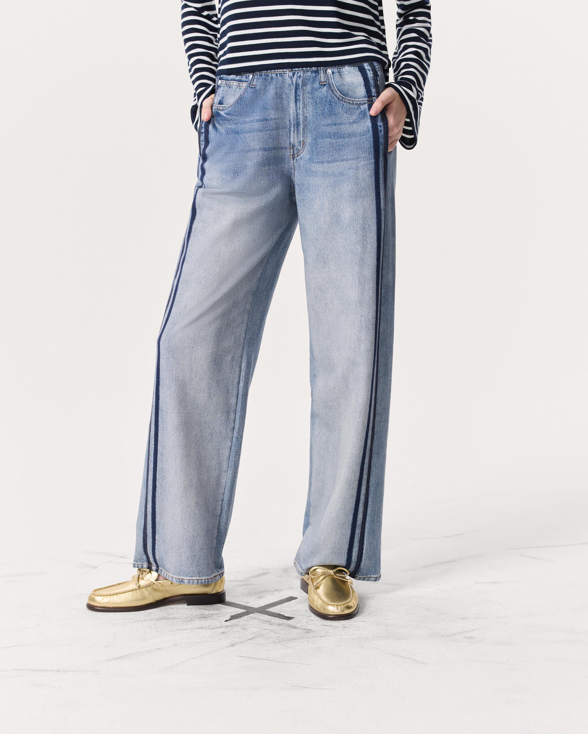 Miramar Terry Wide-Leg Track Pants image number 3