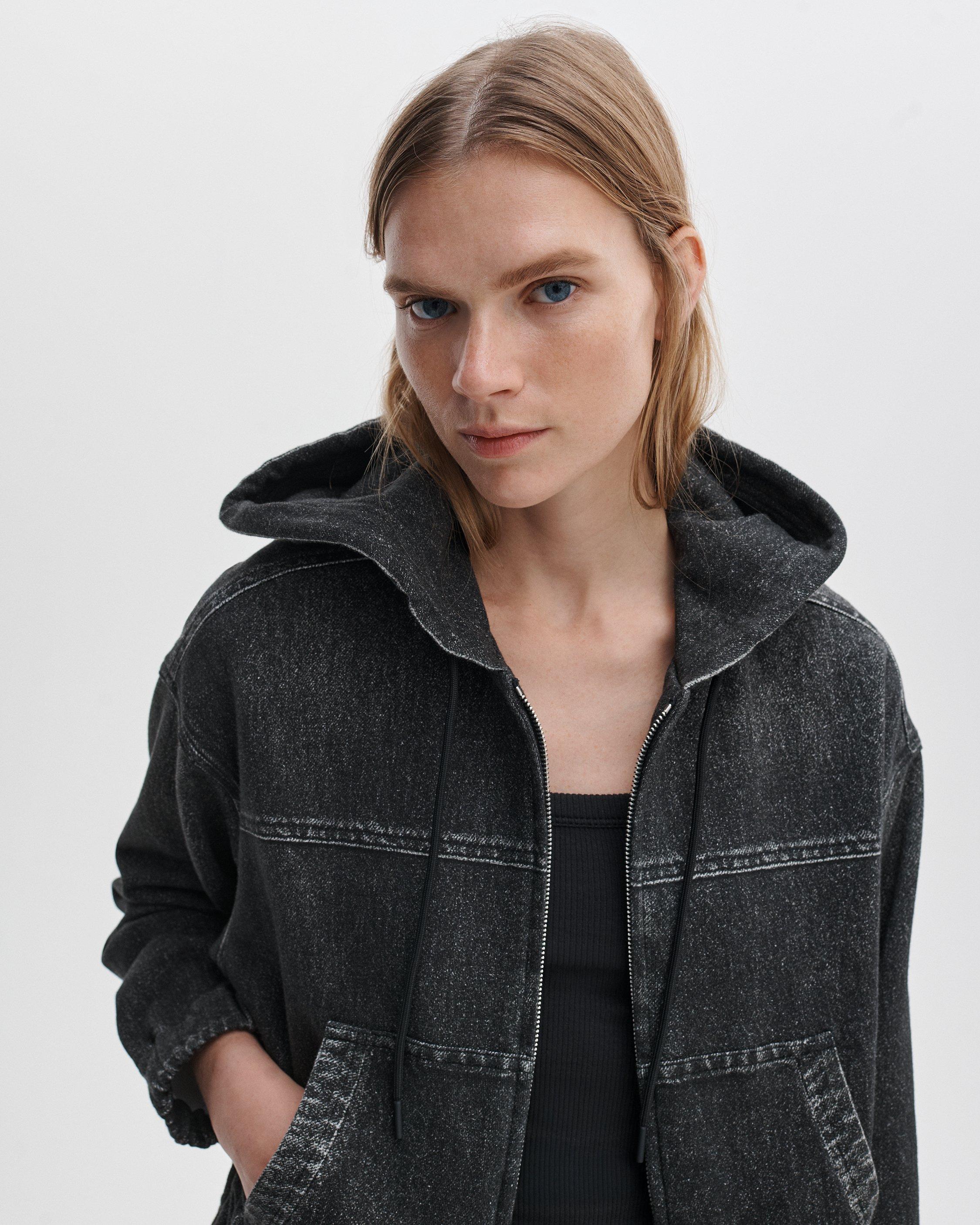 rb Miramar Davina Hoodie - Washed Black | rag & bone