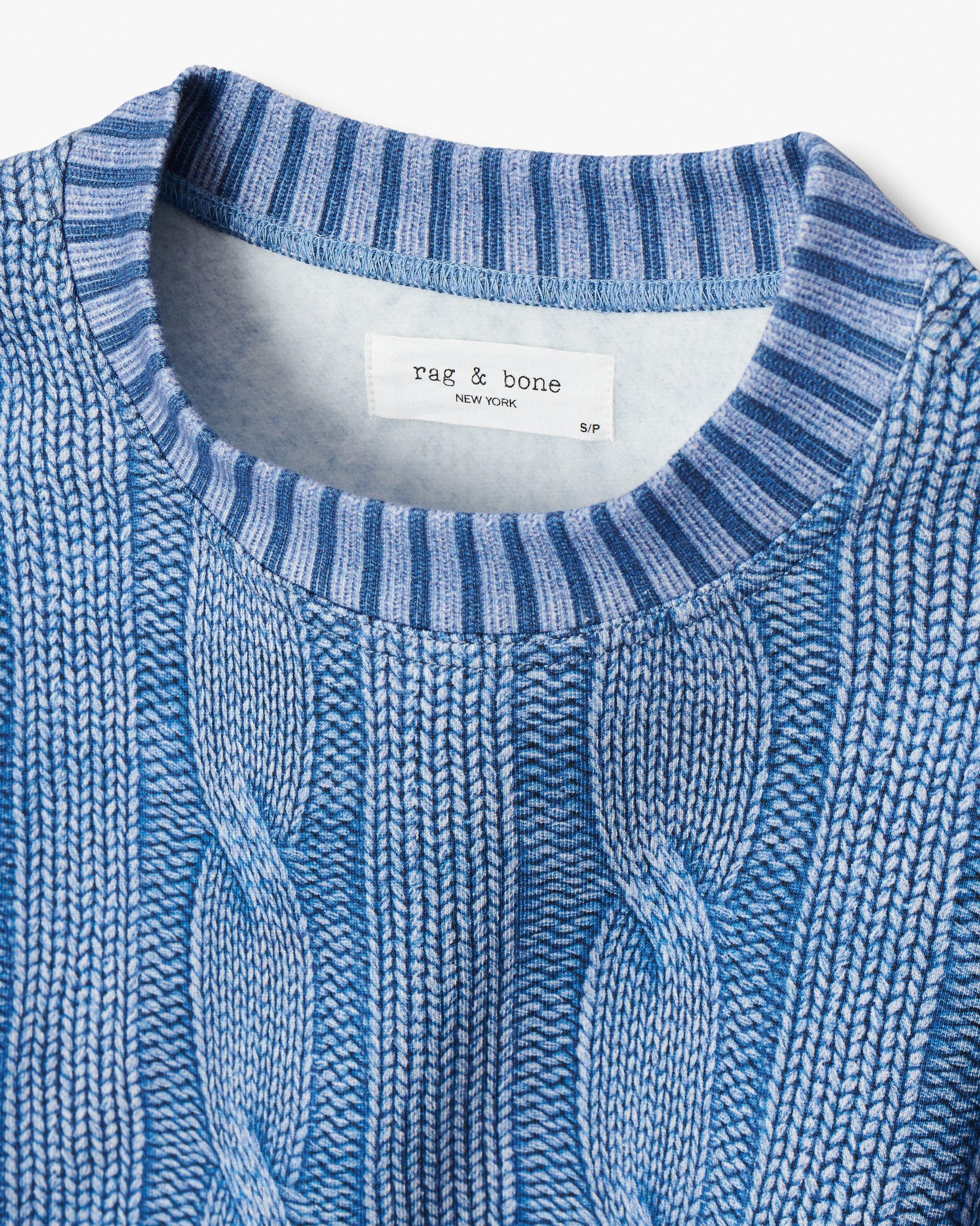 Rag&bone ニット rb Miramar Cable-Effect Sweatshirt - Indigo | rag & bone