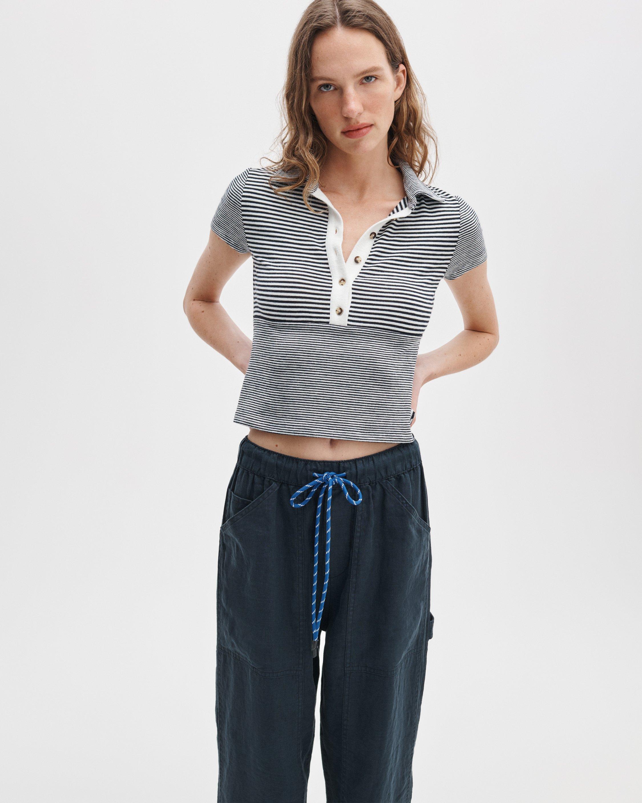 The Knit Striped Polo image number 1