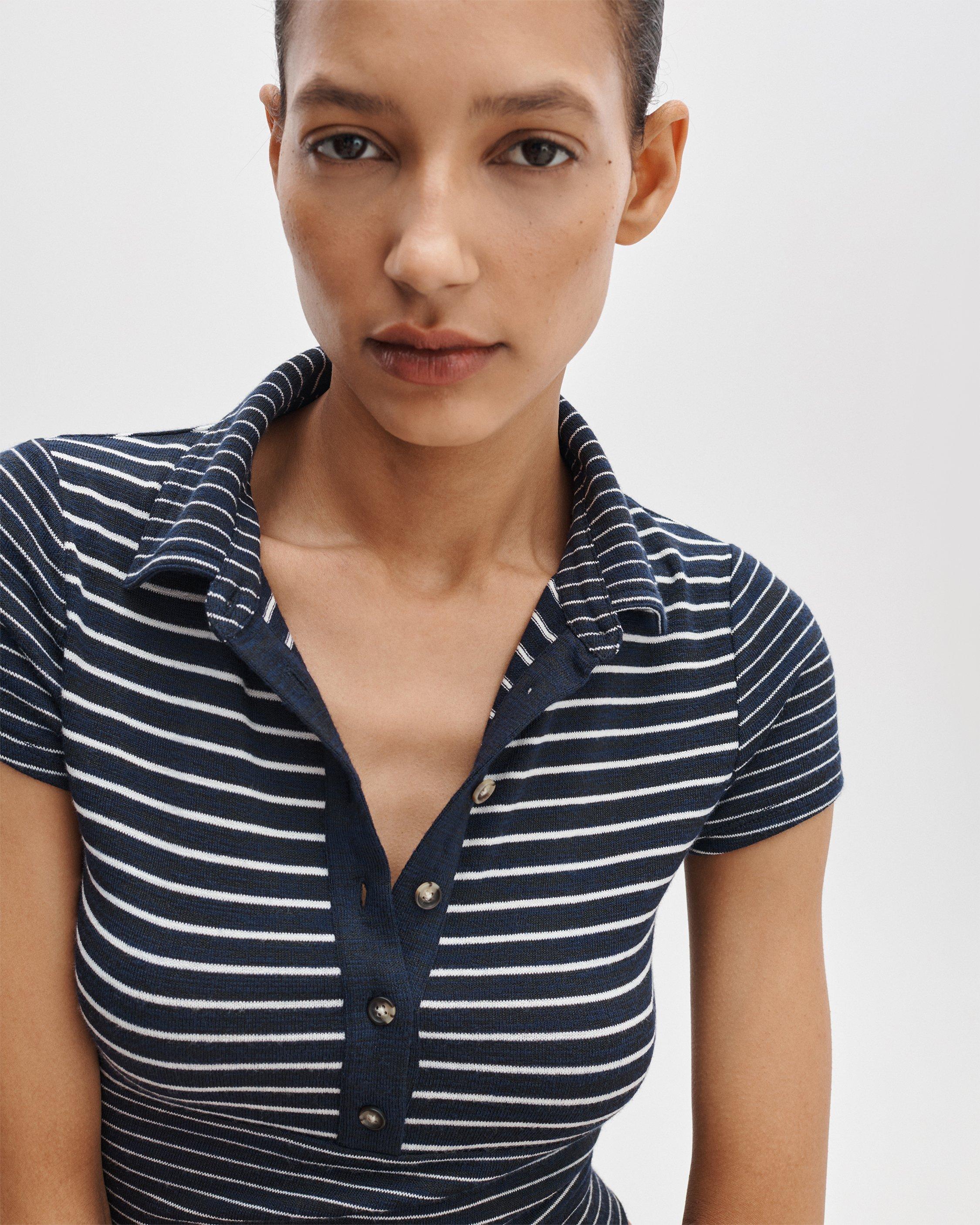 The Knit Striped Polo image number 4