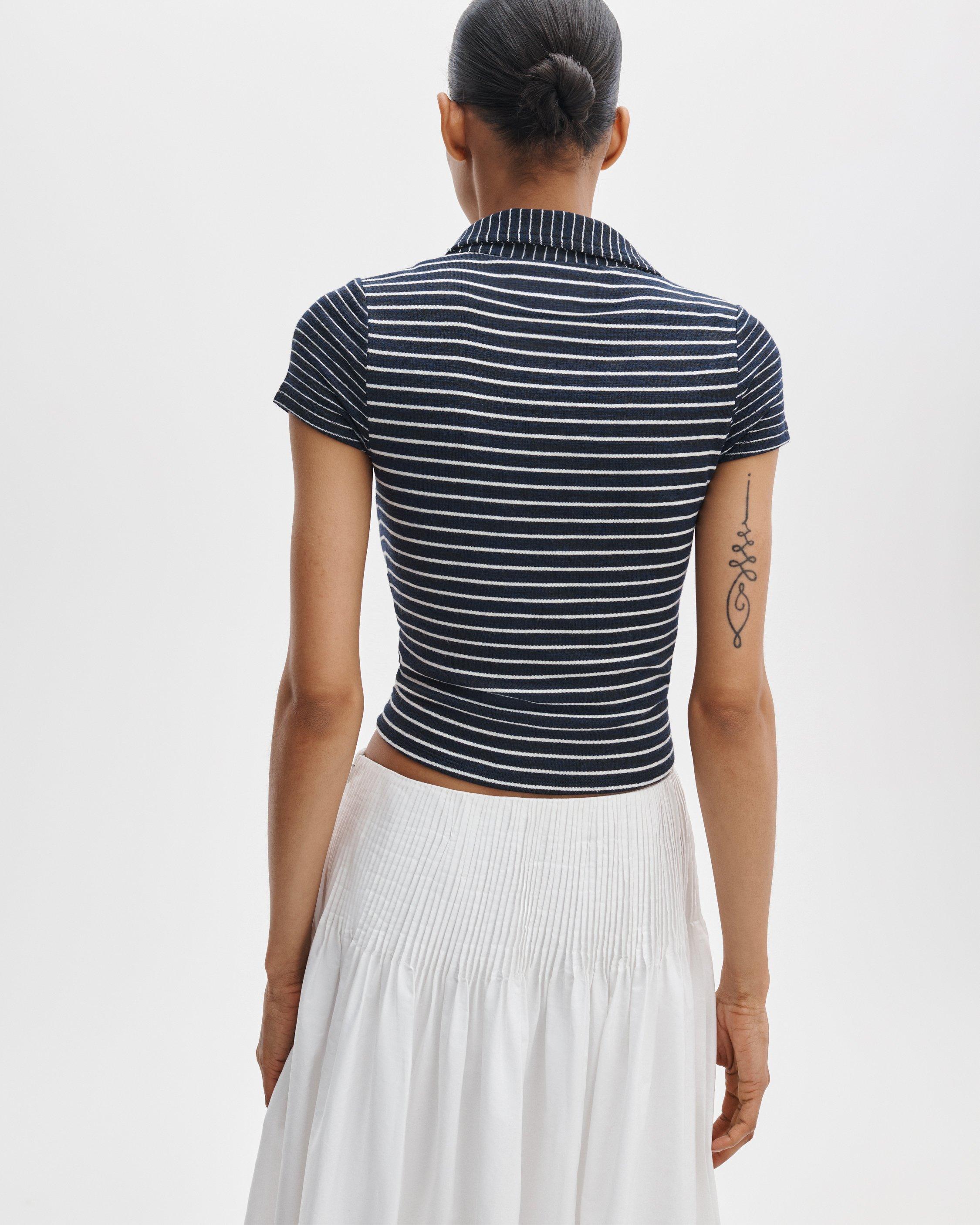 The Knit Striped Polo image number 5