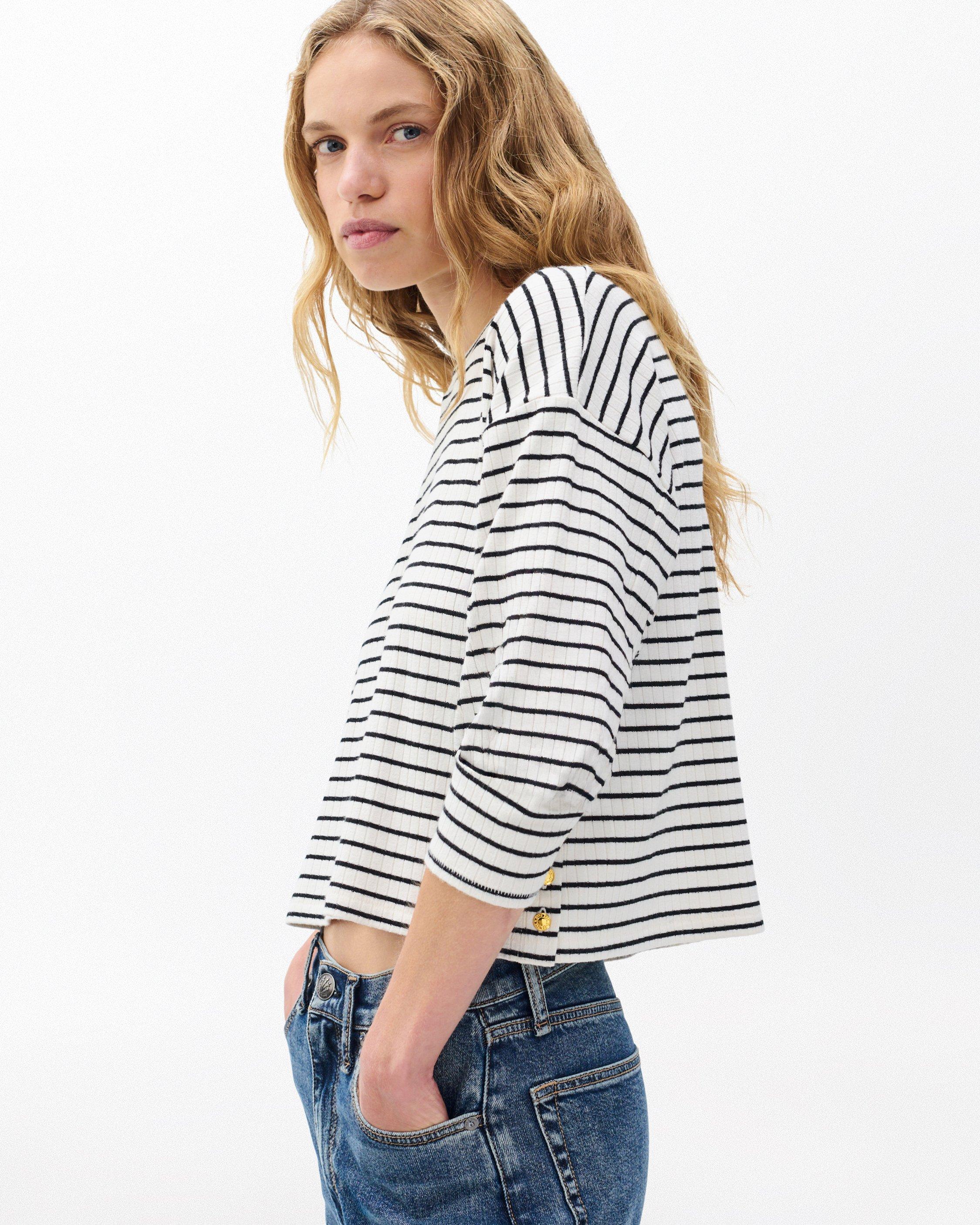 The Knit Striped Long-Sleeve Tee image number 5