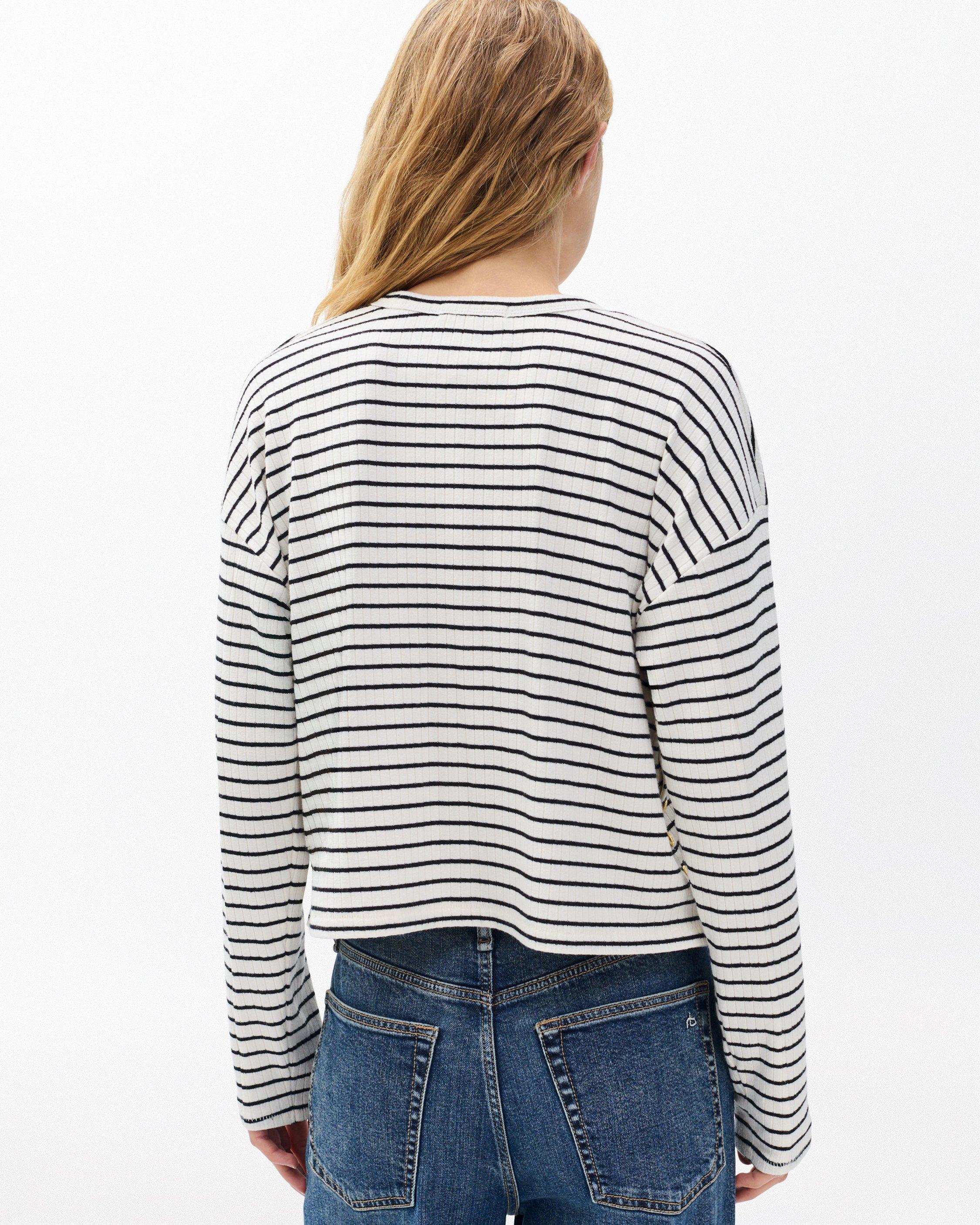 The Knit Striped Long-Sleeve Tee image number 6