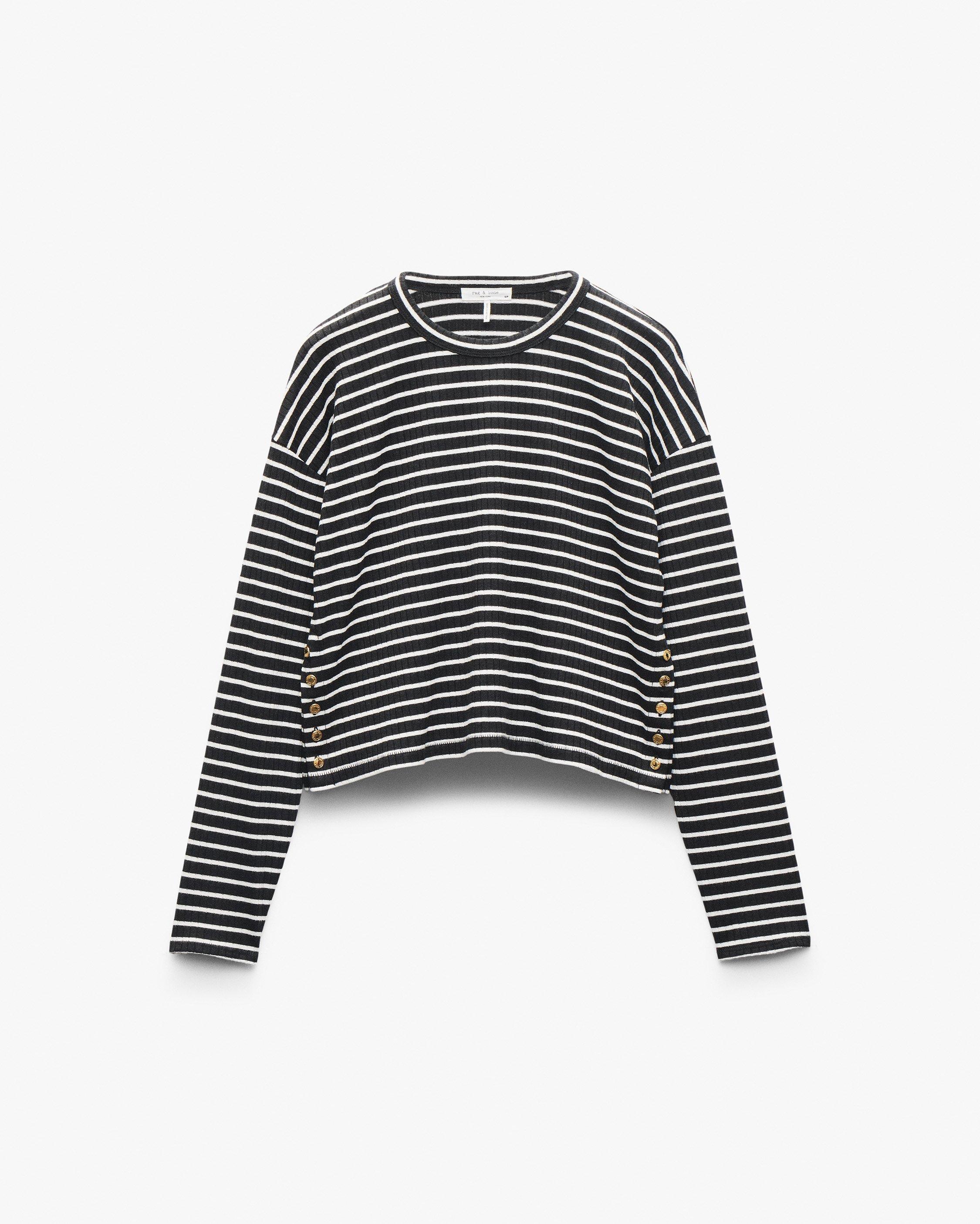 The Knit Striped Long-Sleeve Tee image number 2