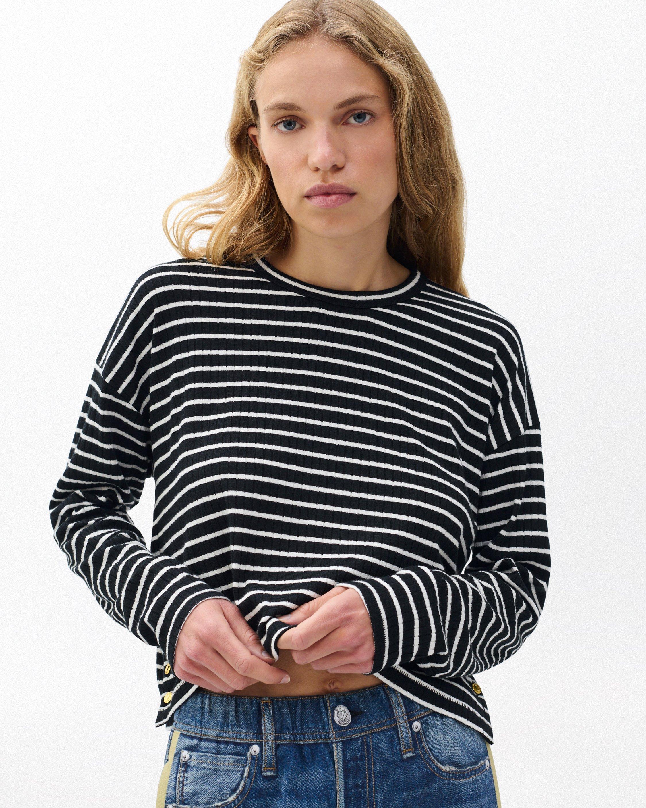 The Knit Striped Long-Sleeve Tee image number 5