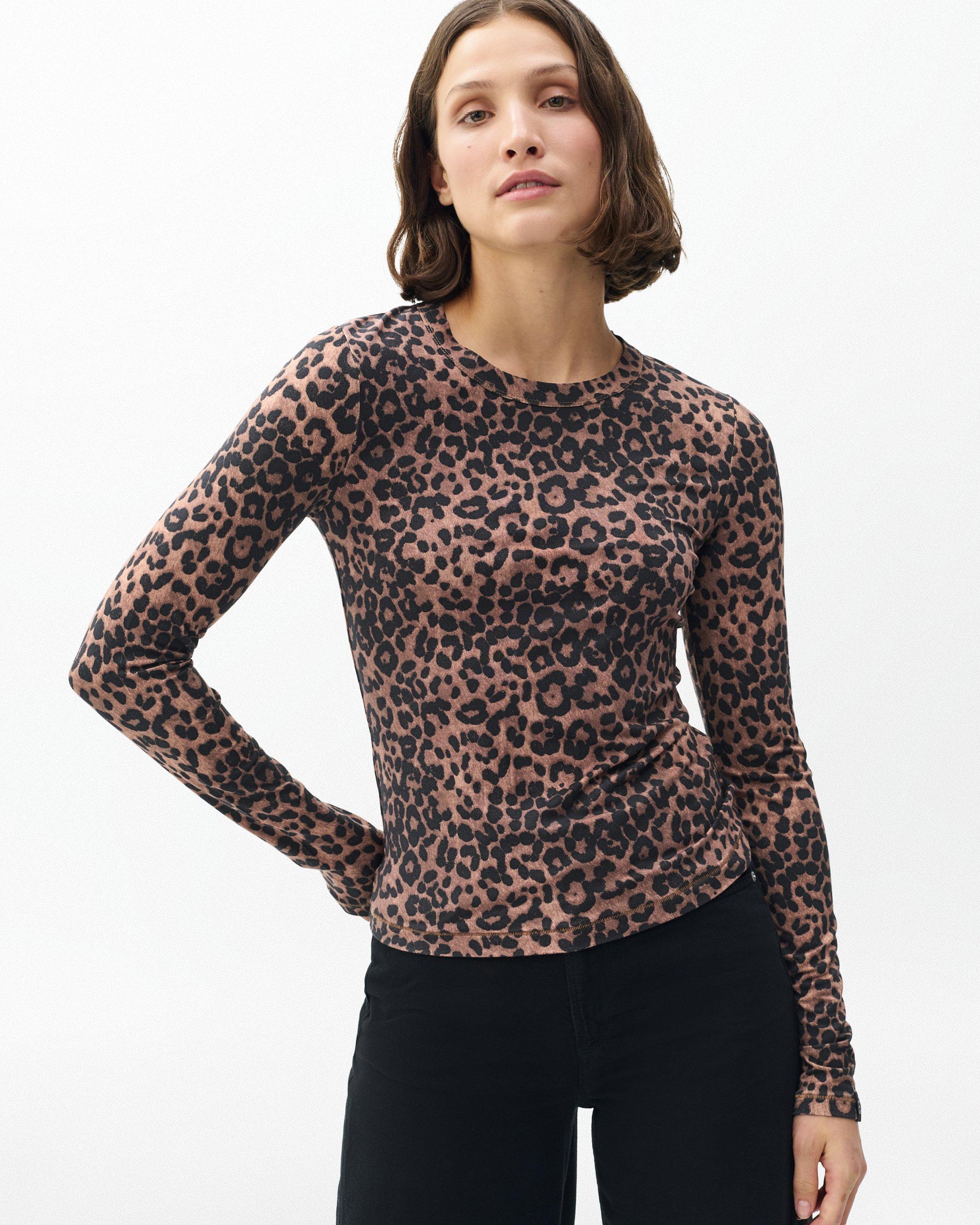 Luca Leopard-Print Long-Sleeve Tee image number 1