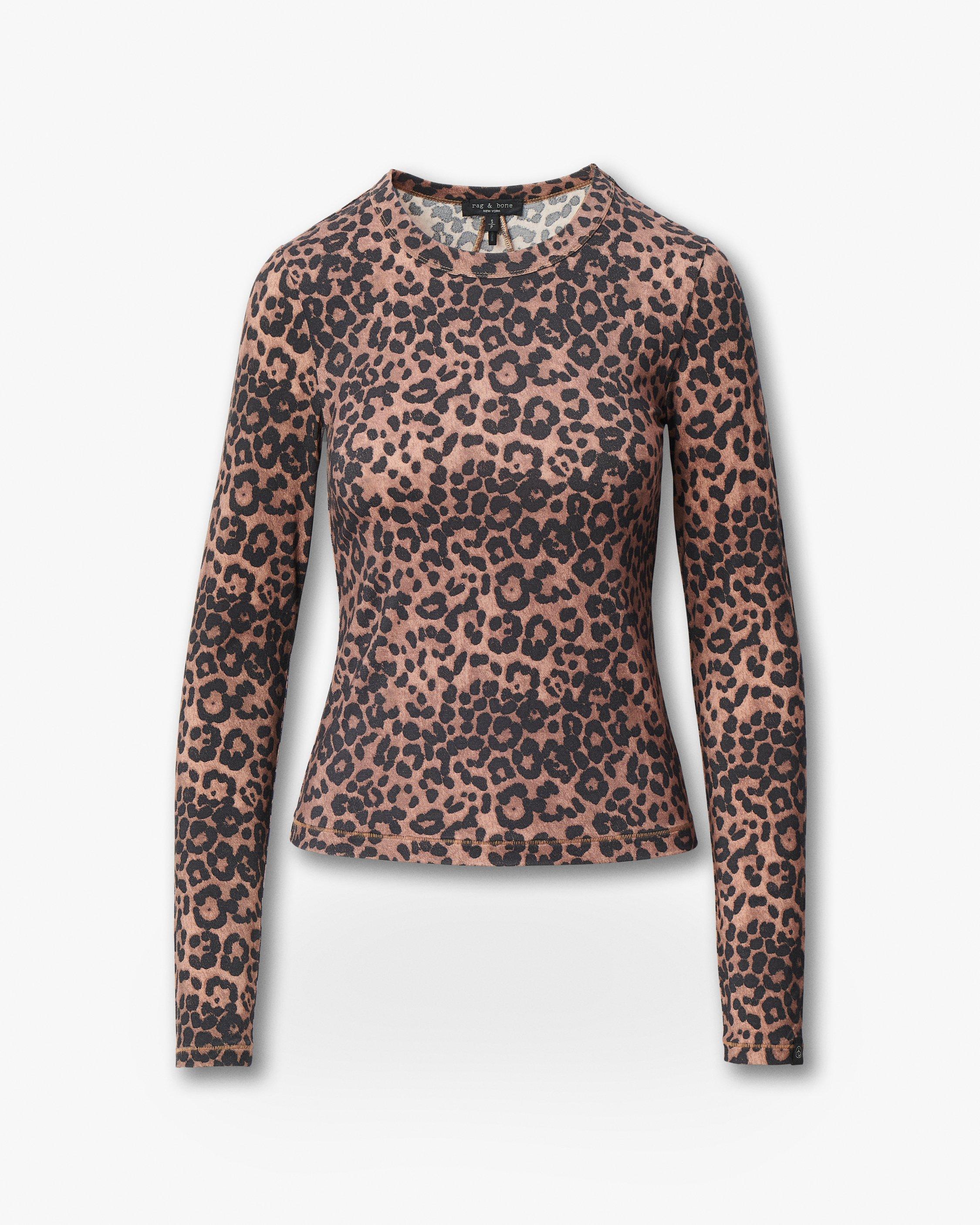 Luca Leopard-Print Long-Sleeve Tee - image 2