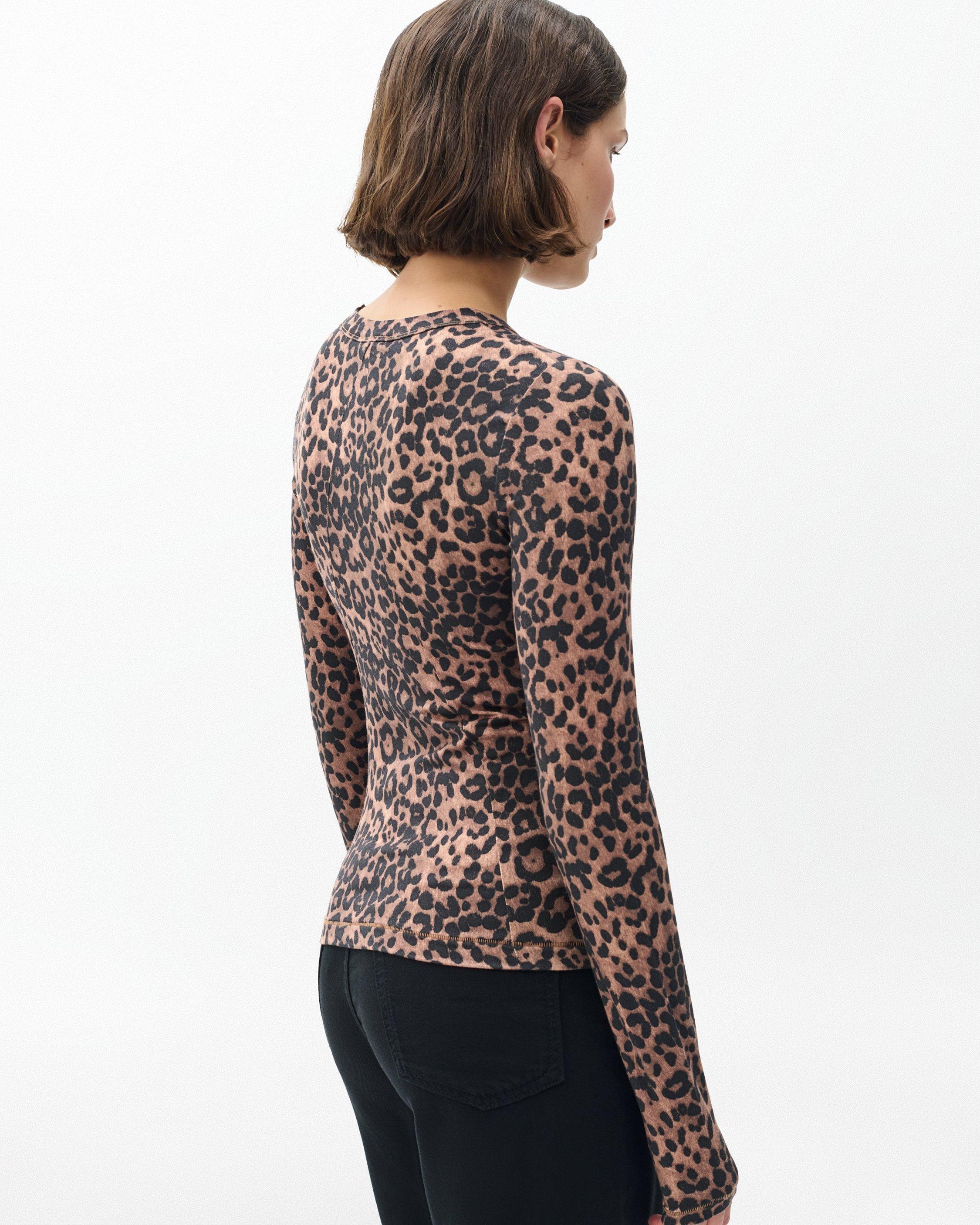 Luca Leopard-Print Long-Sleeve Tee image number 5