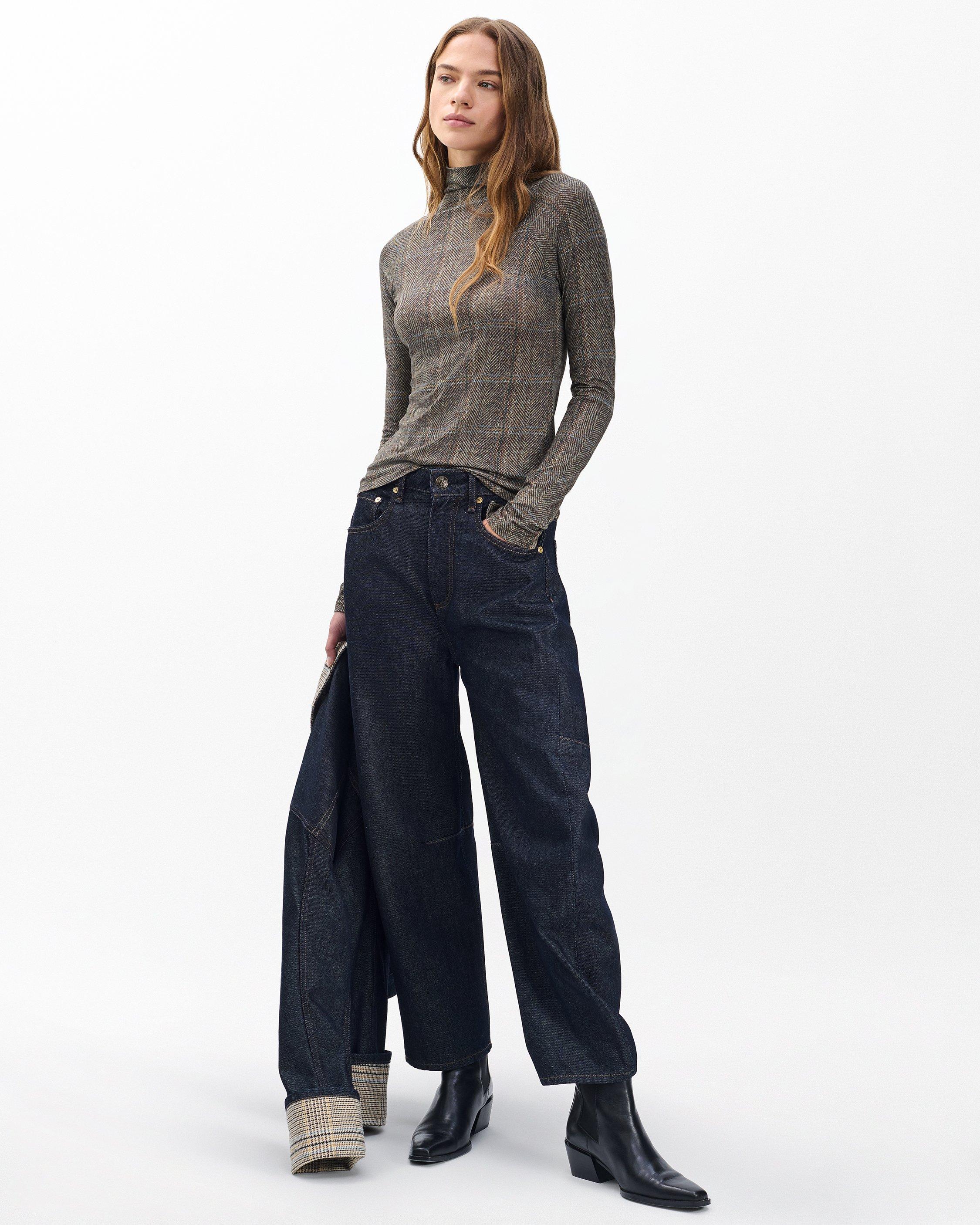 Shaw Plaid Turtleneck Tee image number 3