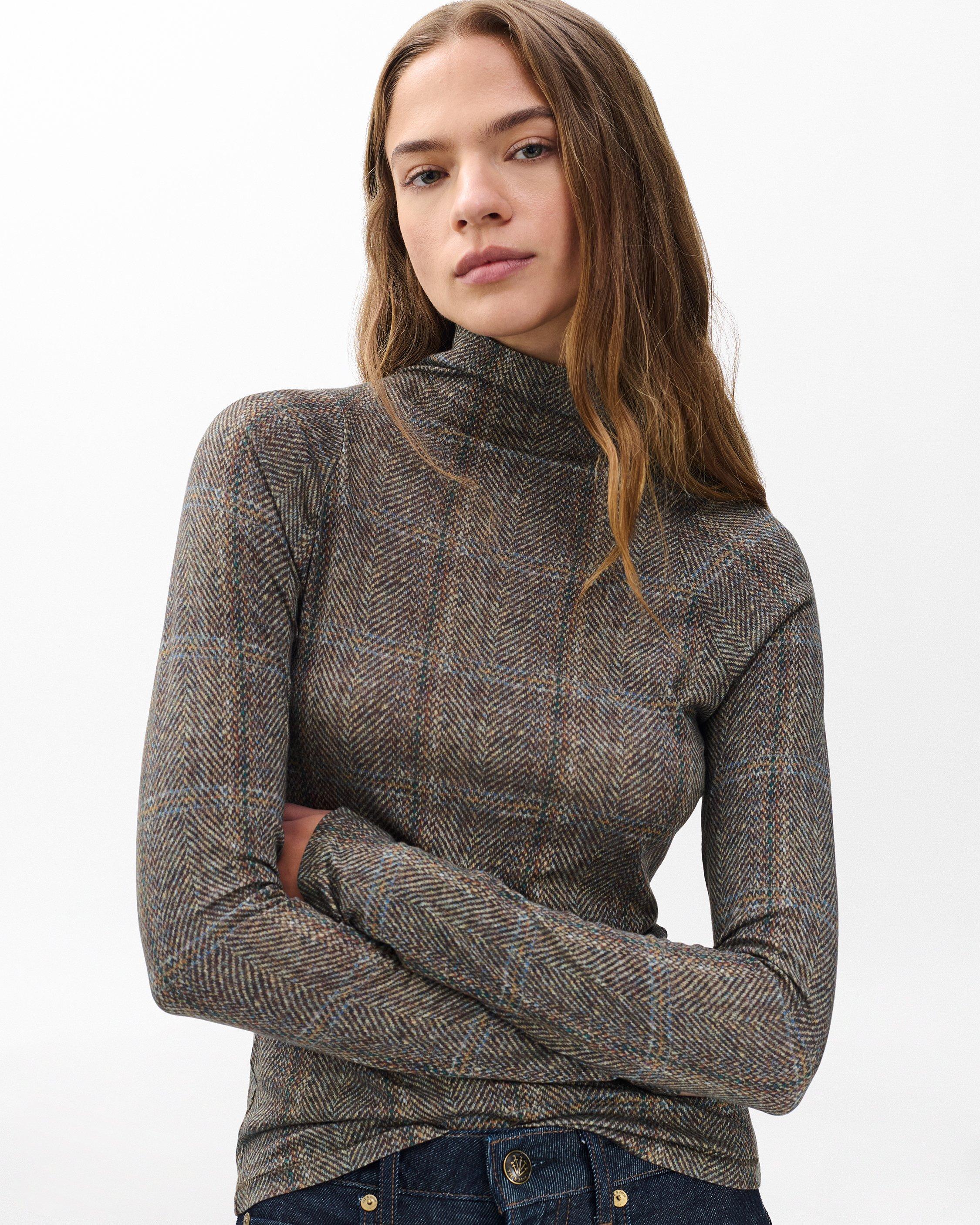 Shaw Plaid Turtleneck Tee image number 5