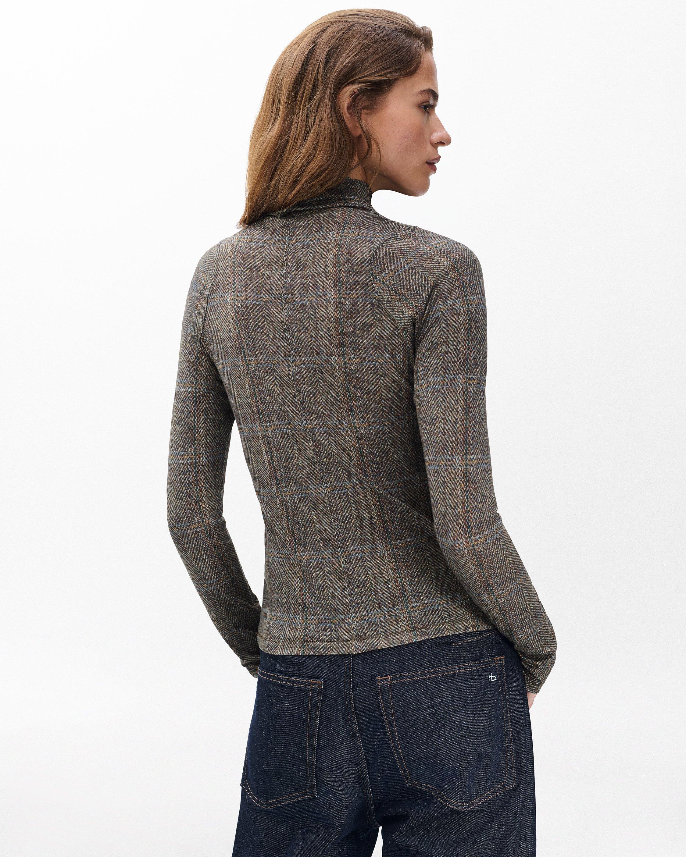 Shaw Plaid Turtleneck Tee image number 6