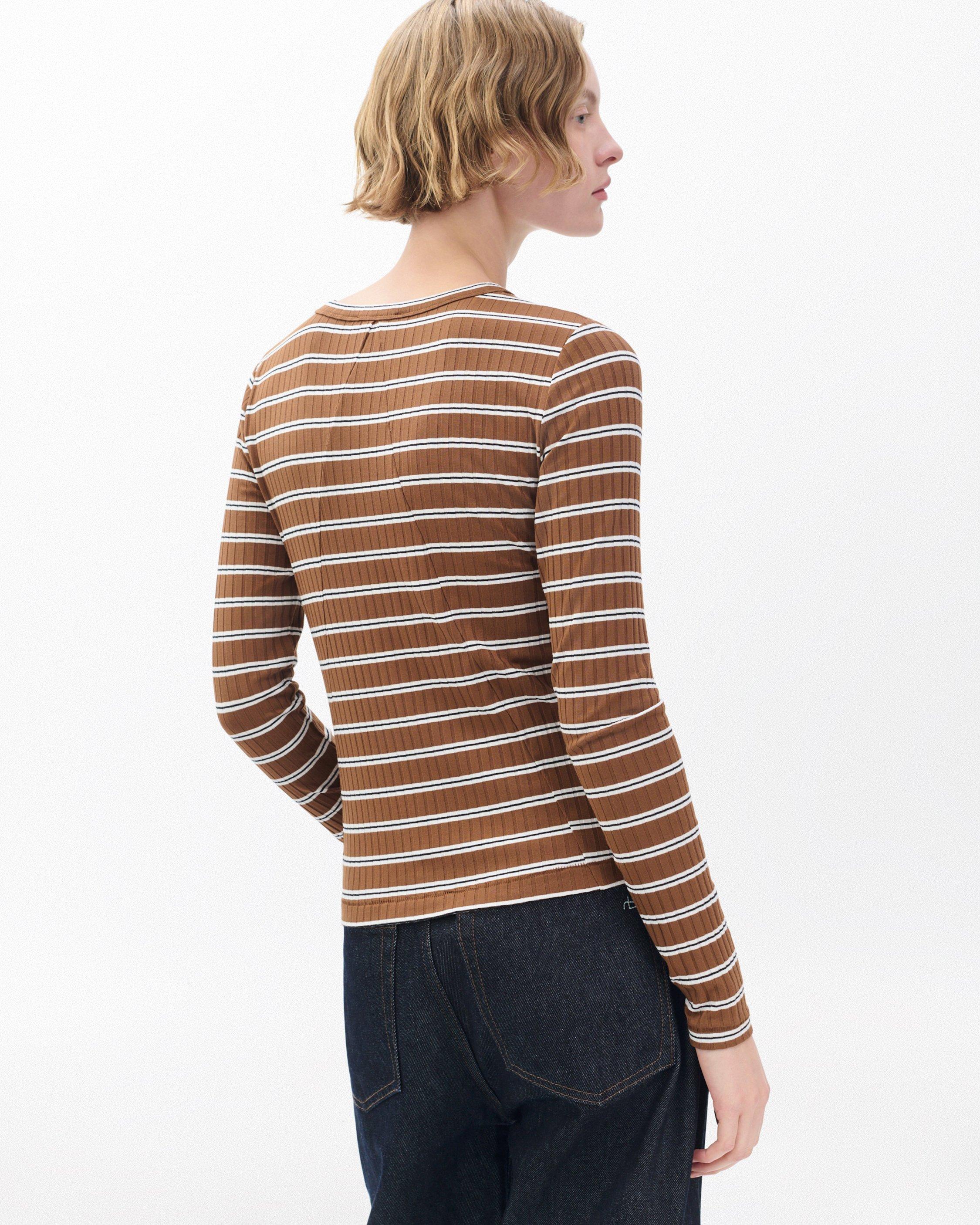 Luca Striped Ribbed Long-Sleeve Tee - image 5