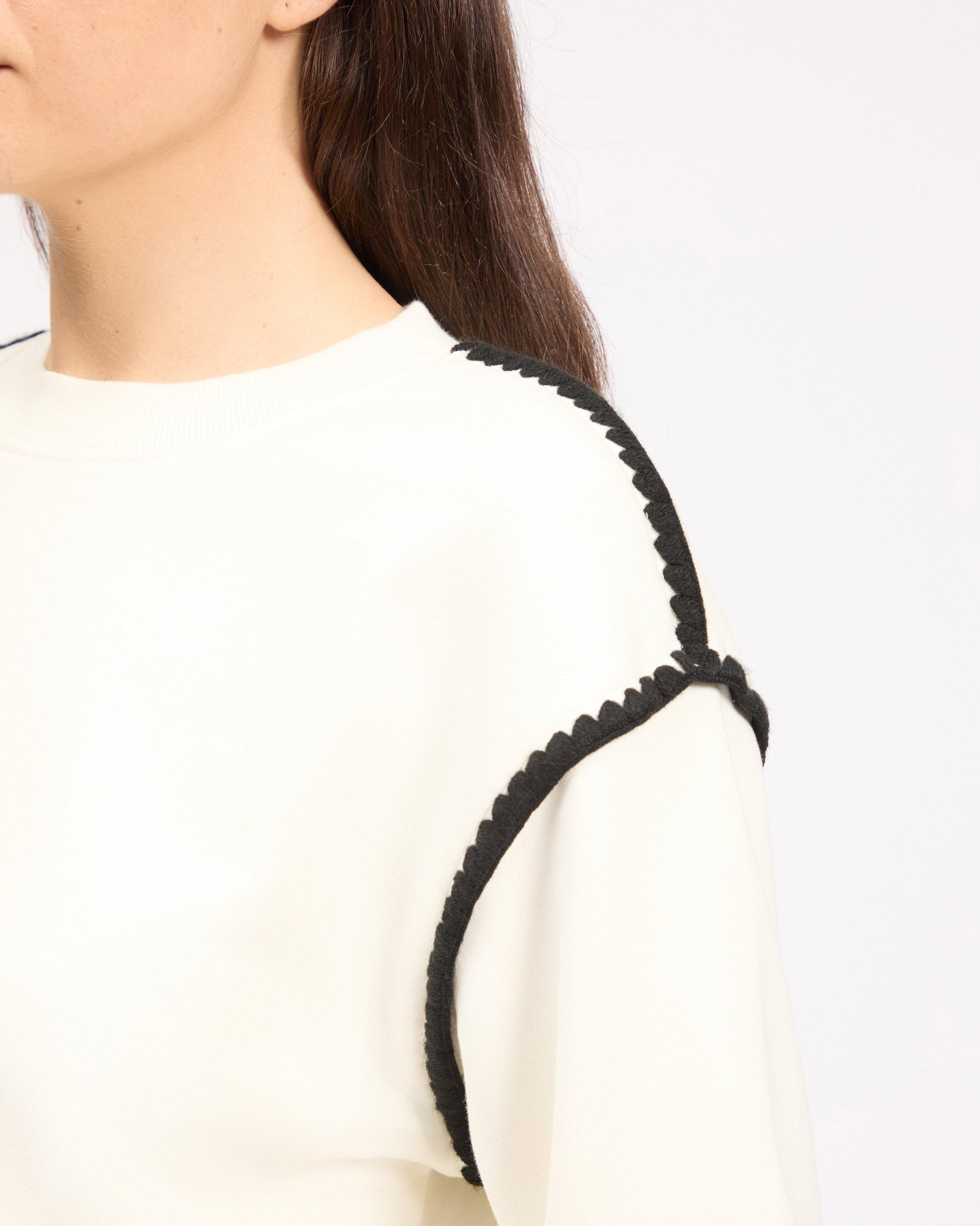 Terry Blanket-Stitch Sweatshirt image number 3