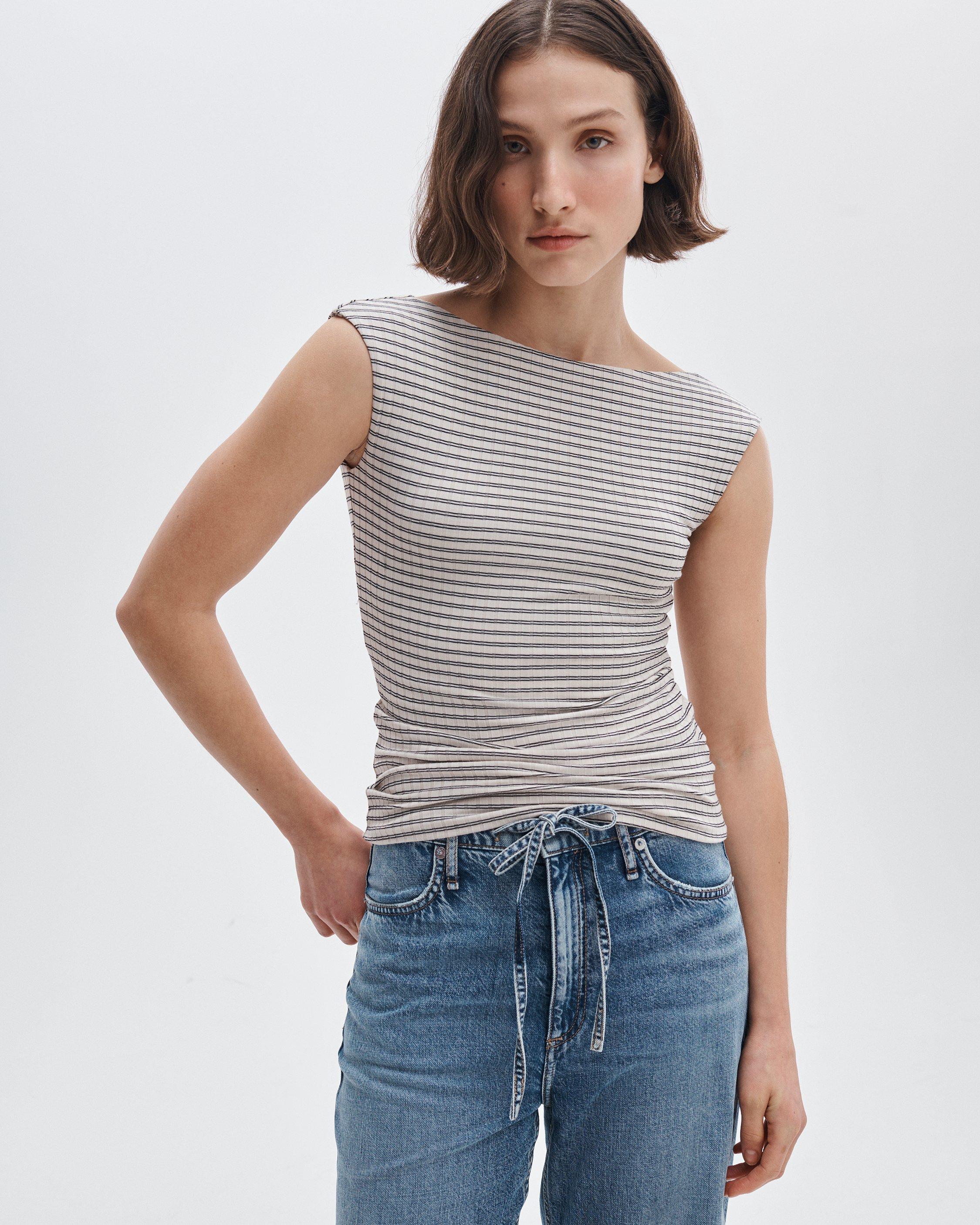 Luca Striped Reversible Tee image number 1
