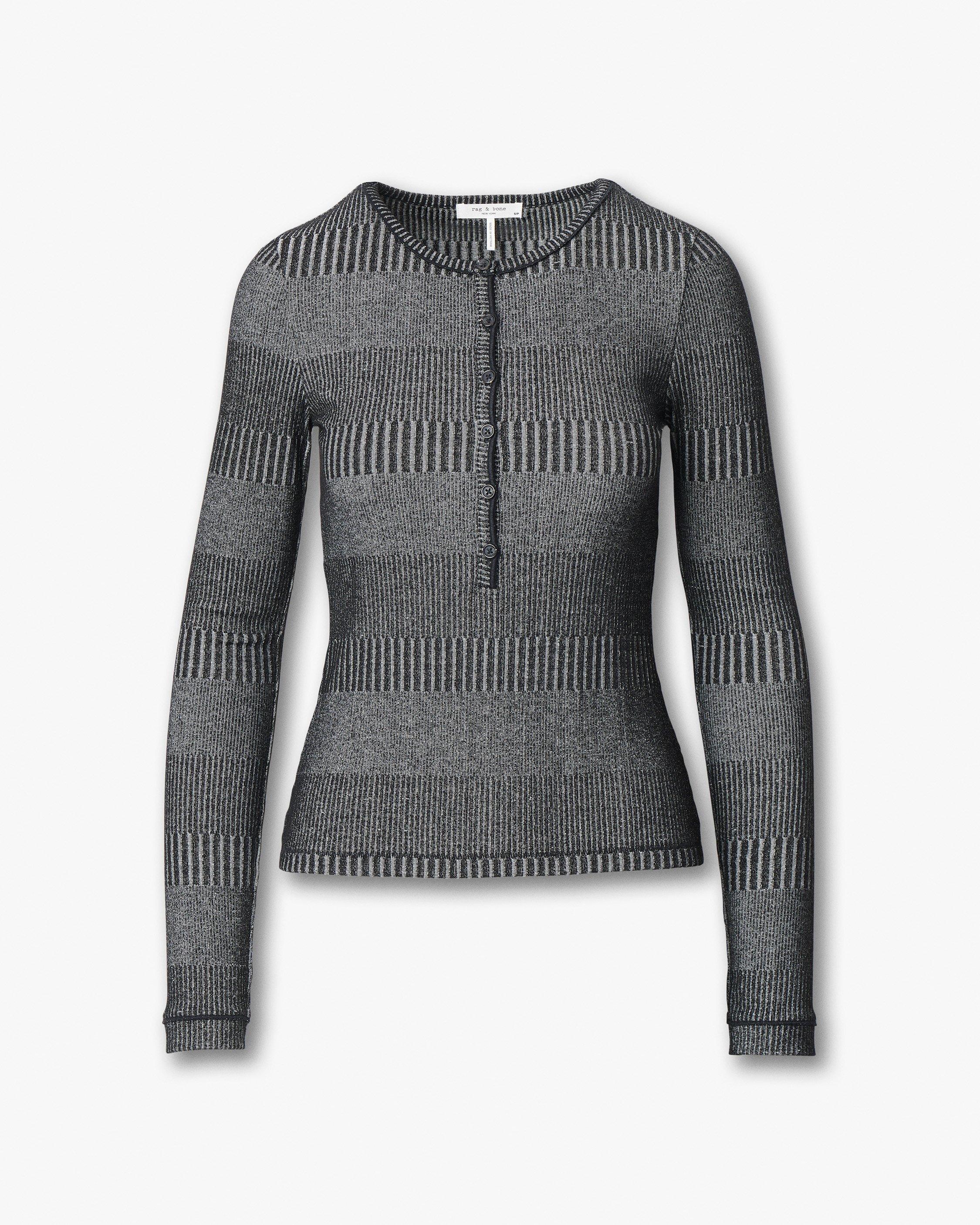 The Knit Striped Ribbed Henley - image 2