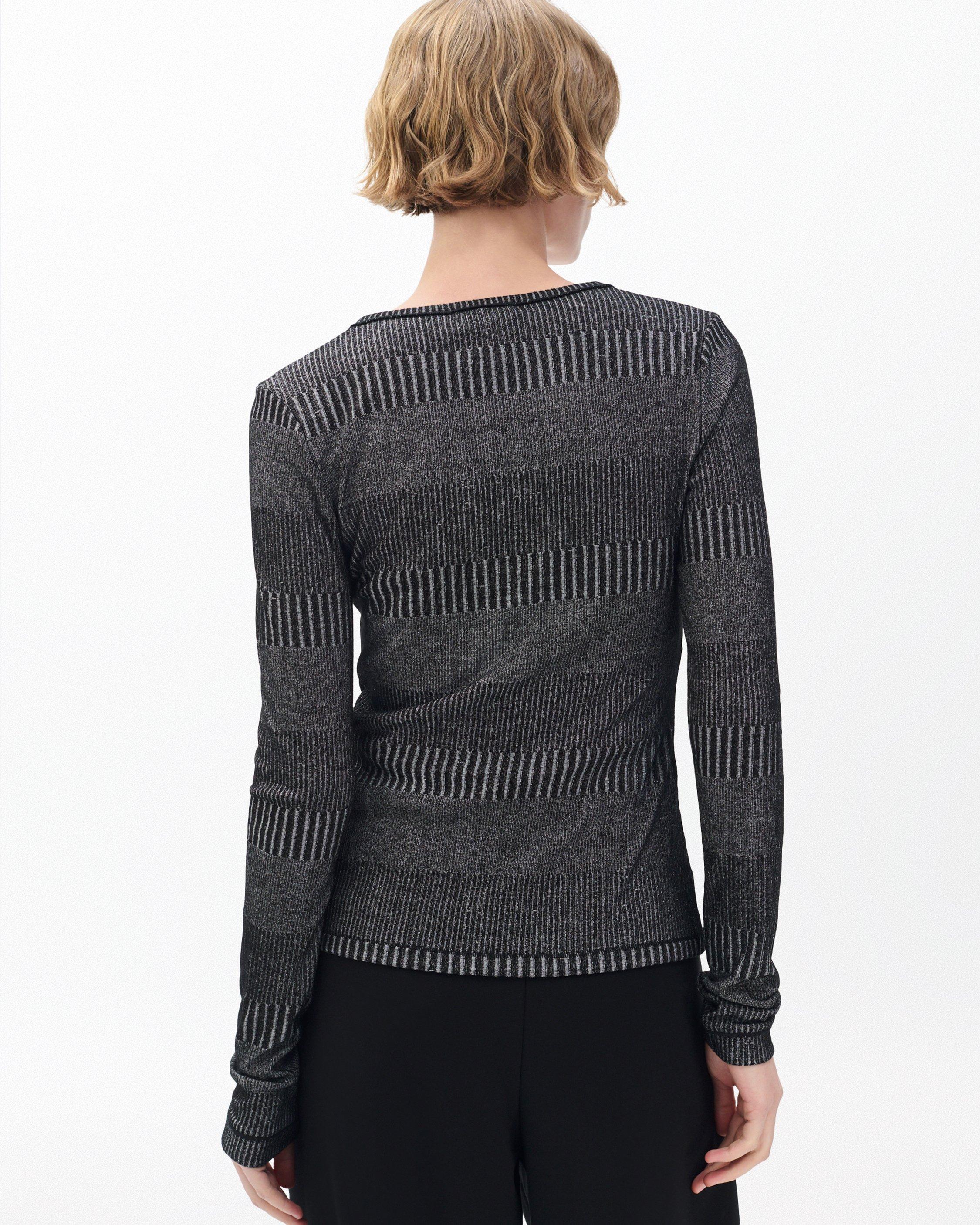 The Knit Striped Ribbed Henley image number 6