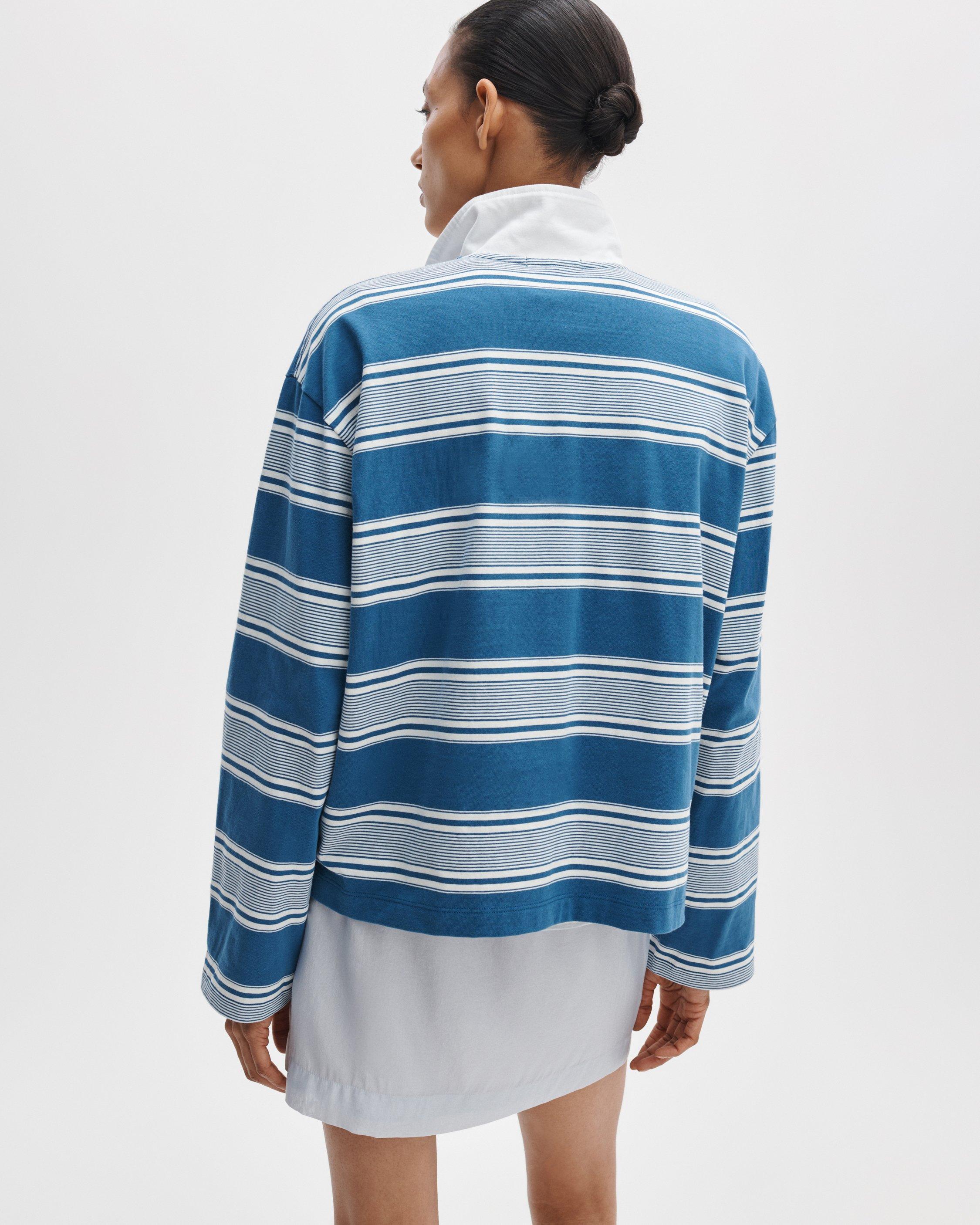 Kelly Boxy Striped Long-Sleeve Polo image number 5