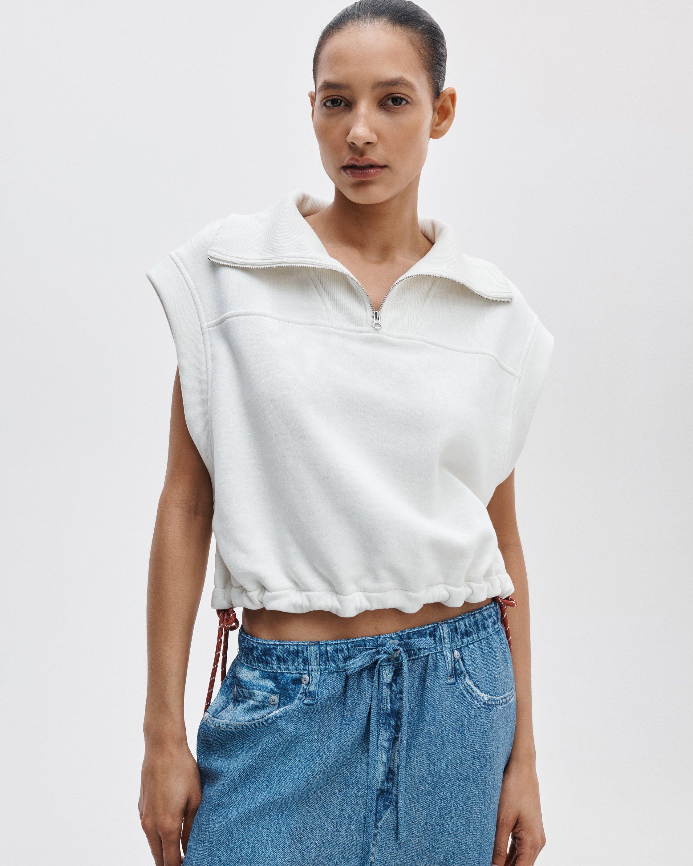 Vintage Terry Half-Zip Muscle Tee image number 1