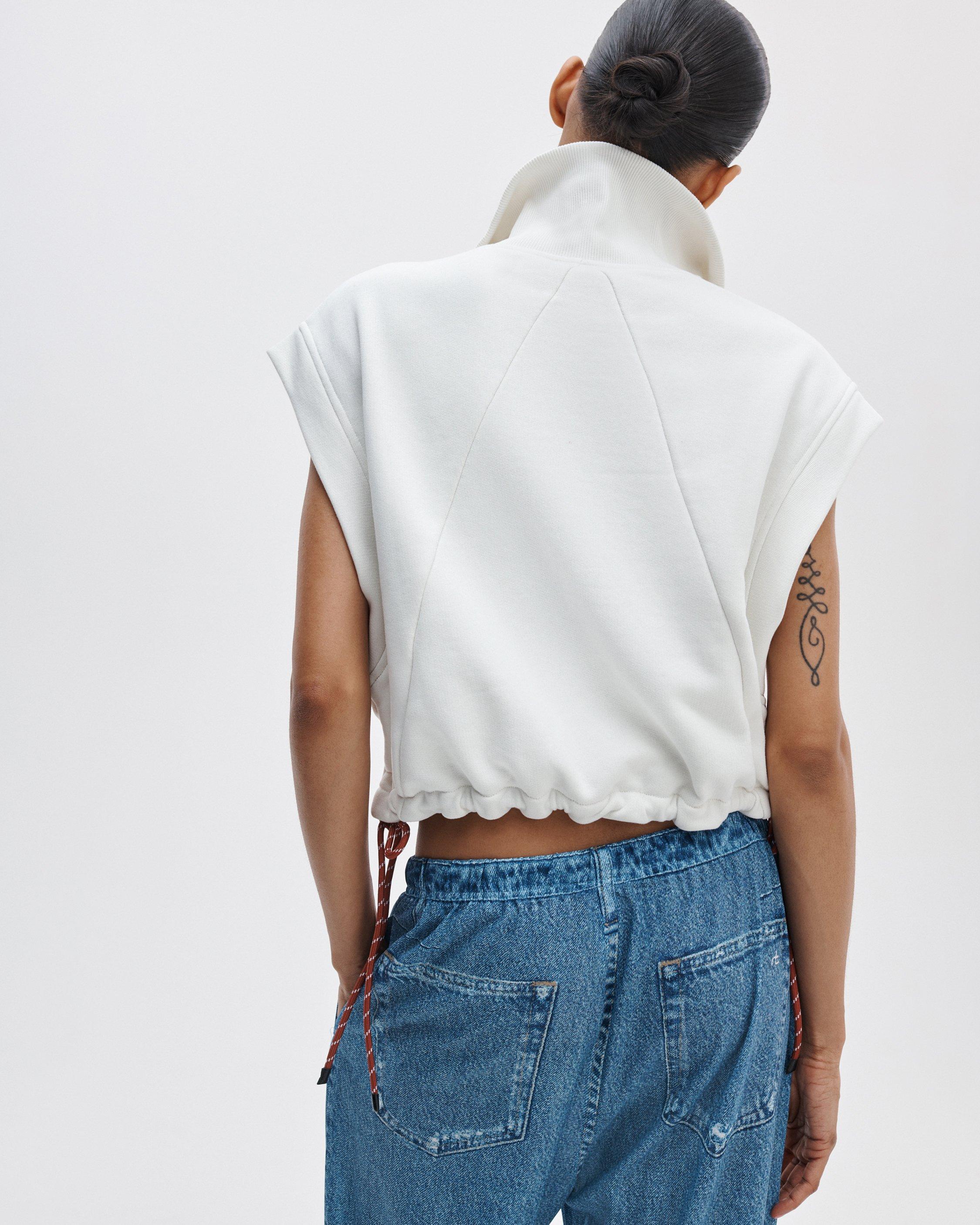 Vintage Terry Half-Zip Muscle Tee image number 5
