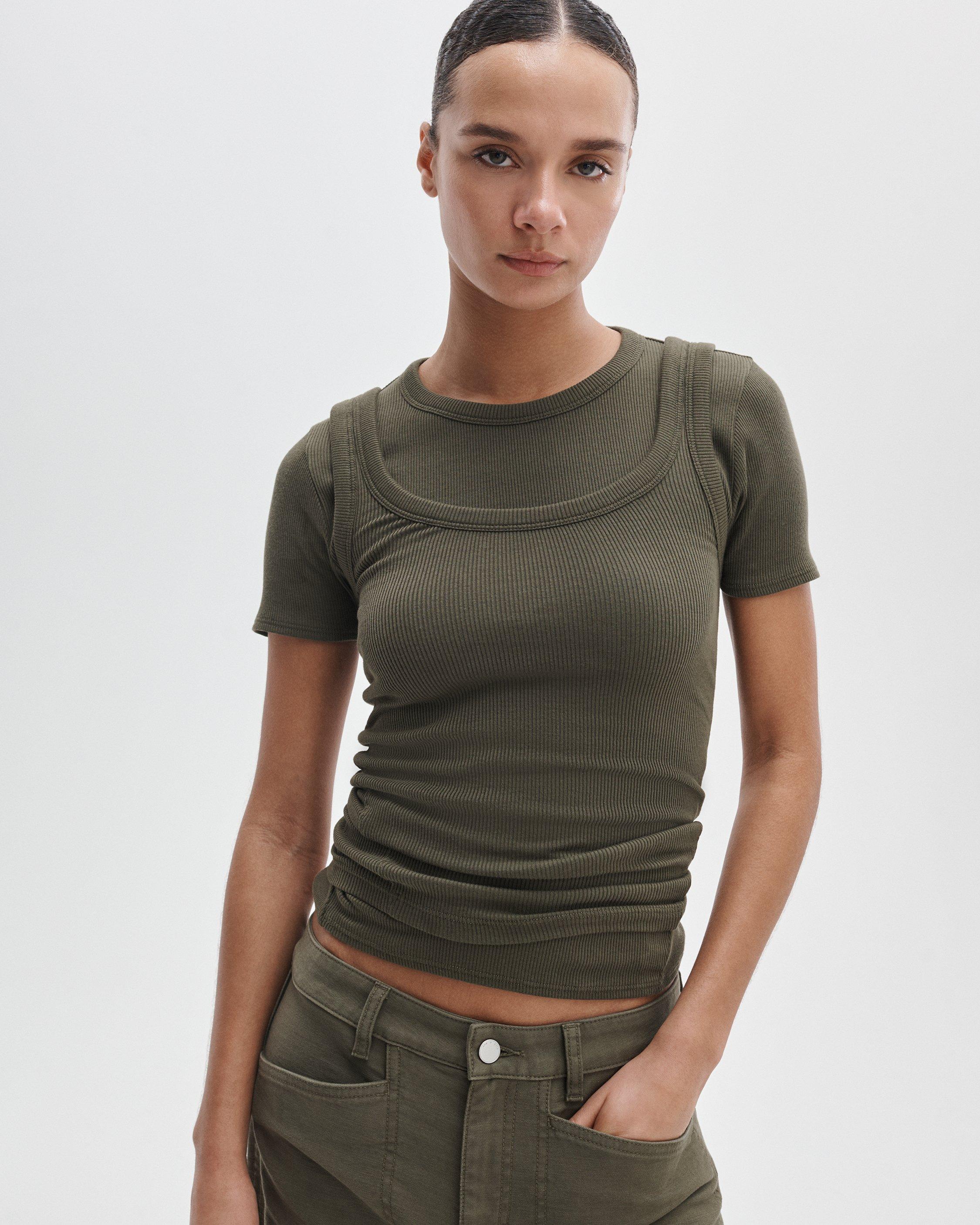 The Essential Ribbed U-Neck Tank image number 1