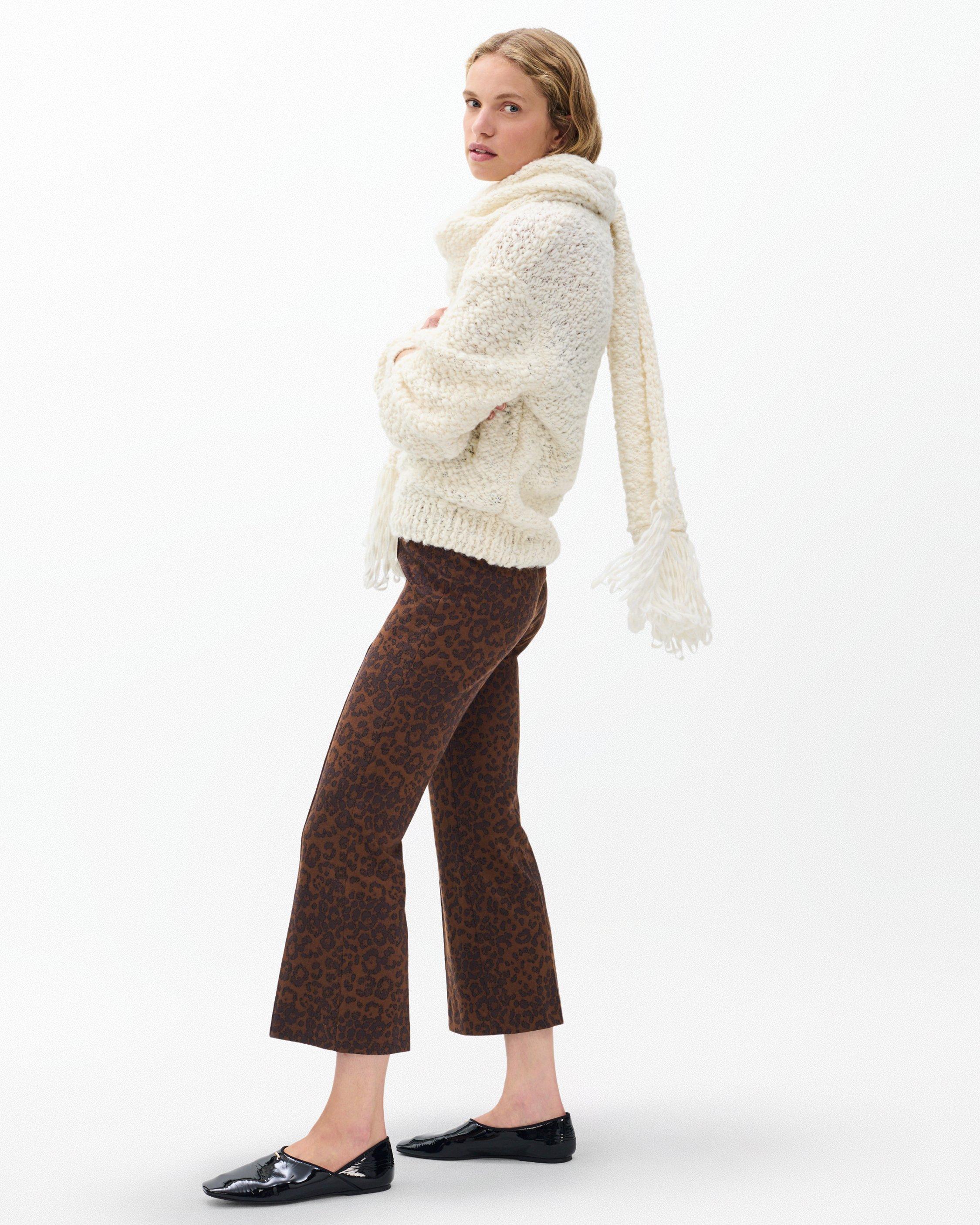 Irina Leopard-Print Kick Flare Pants image number 1