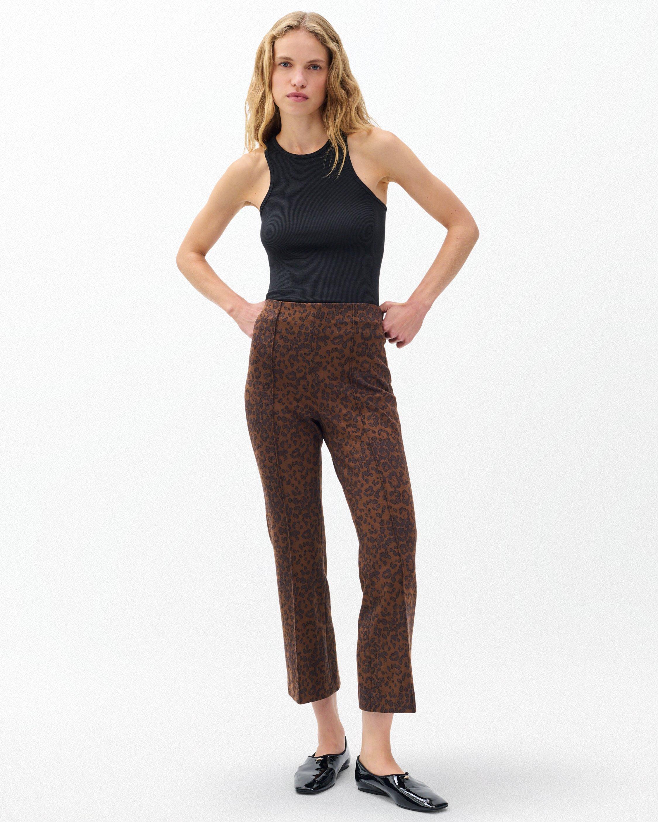 Irina Leopard-Print Kick Flare Pants - image 3