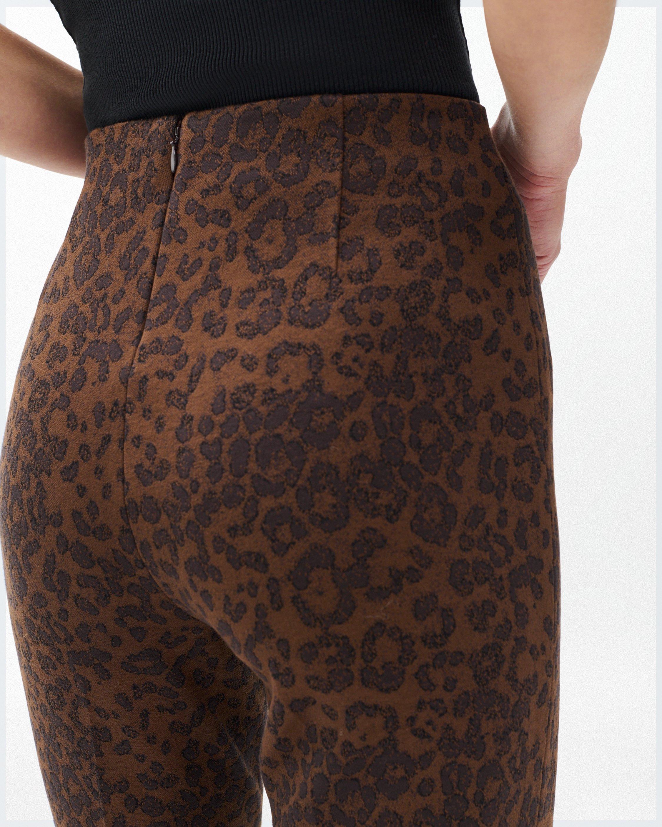 Irina Leopard-Print Kick Flare Pants image number 5