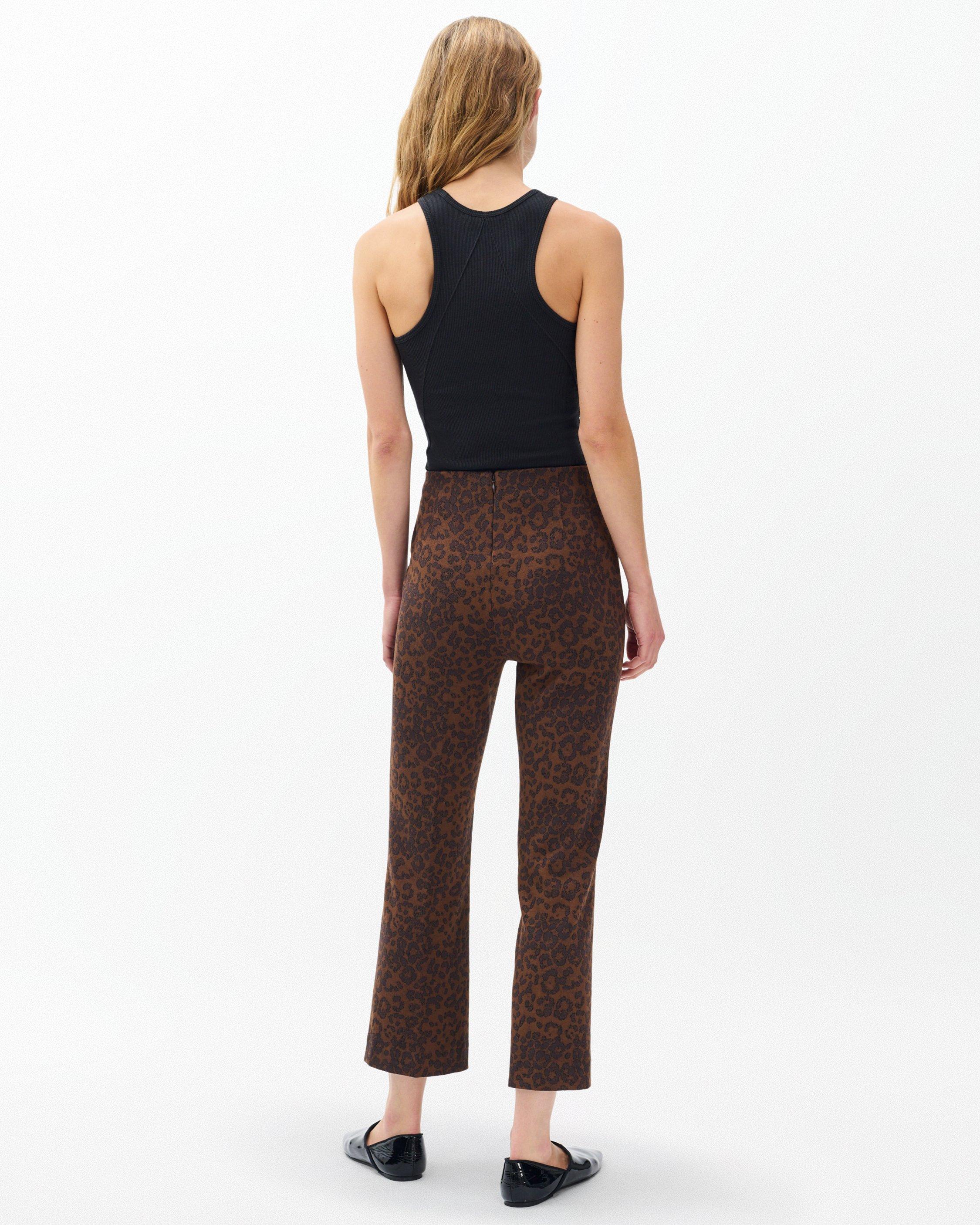 Irina Leopard-Print Kick Flare Pants image number 6