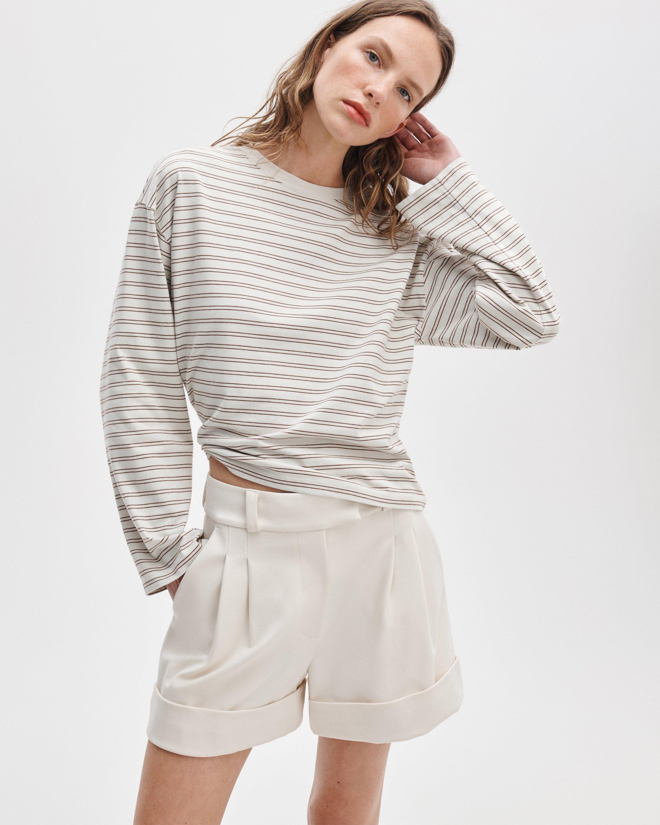 Kelly Boxy Striped Long-Sleeve Tee image number 4