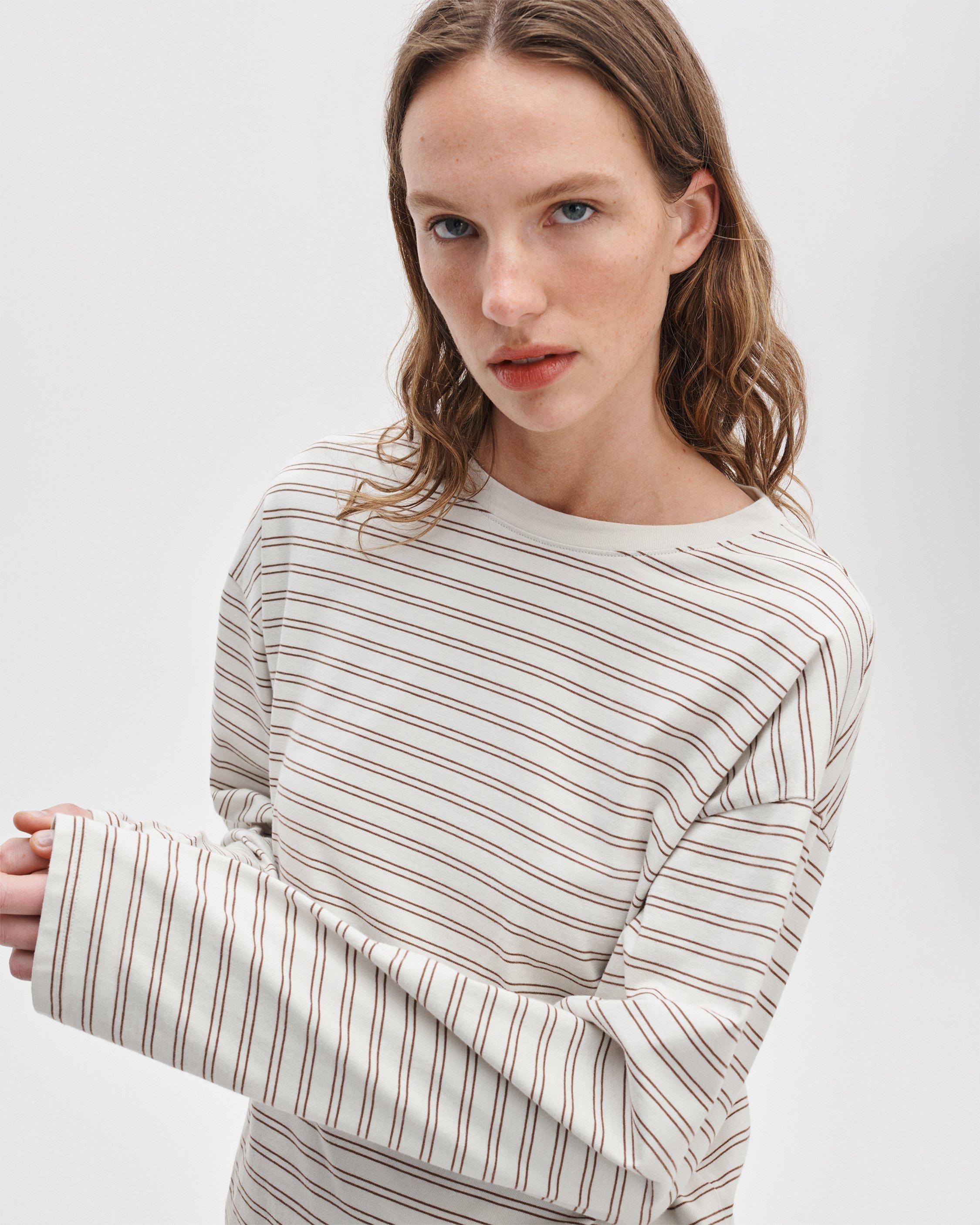 Kelly Boxy Striped Long-Sleeve Tee image number 5