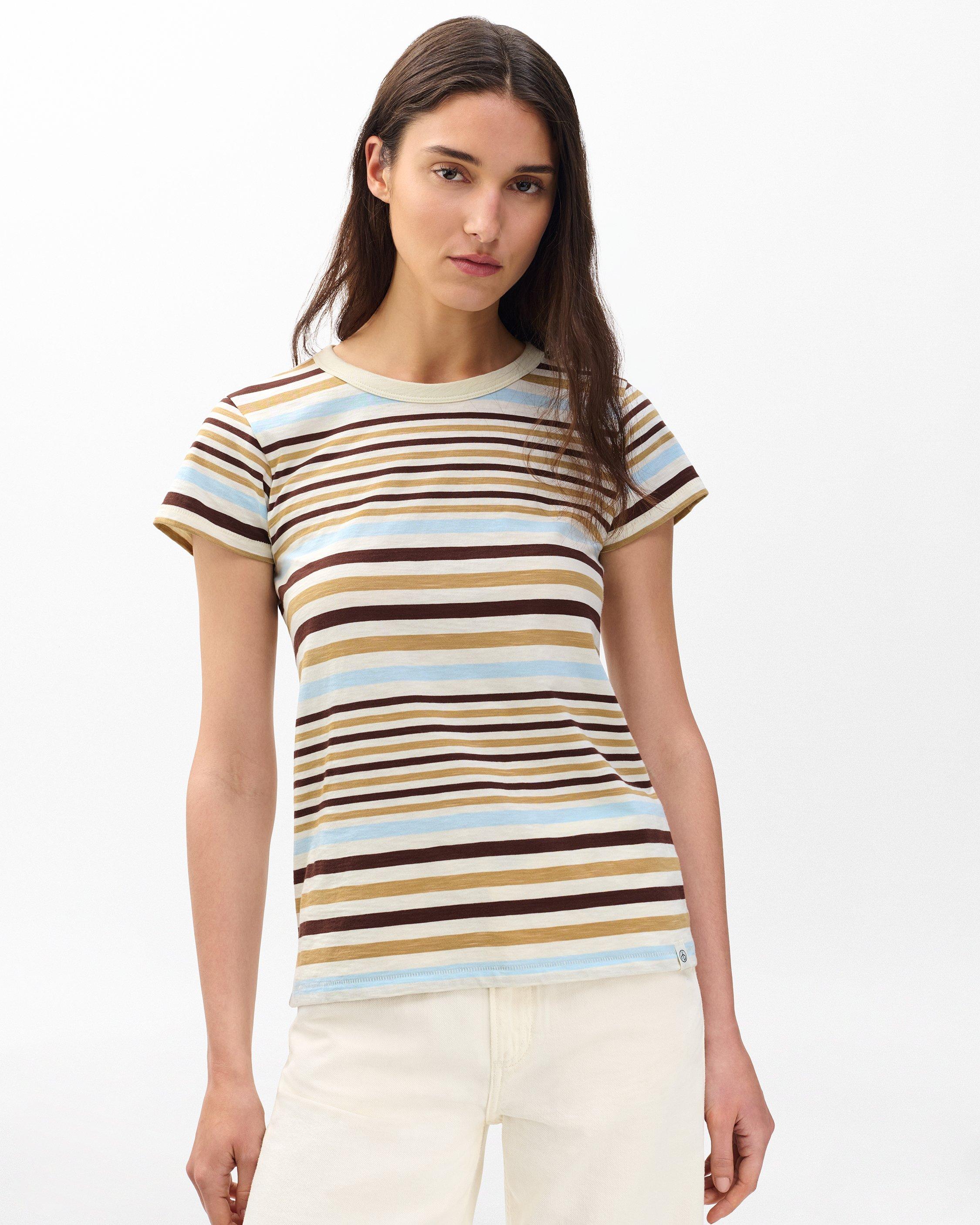 The Slub Striped Tee image number 1