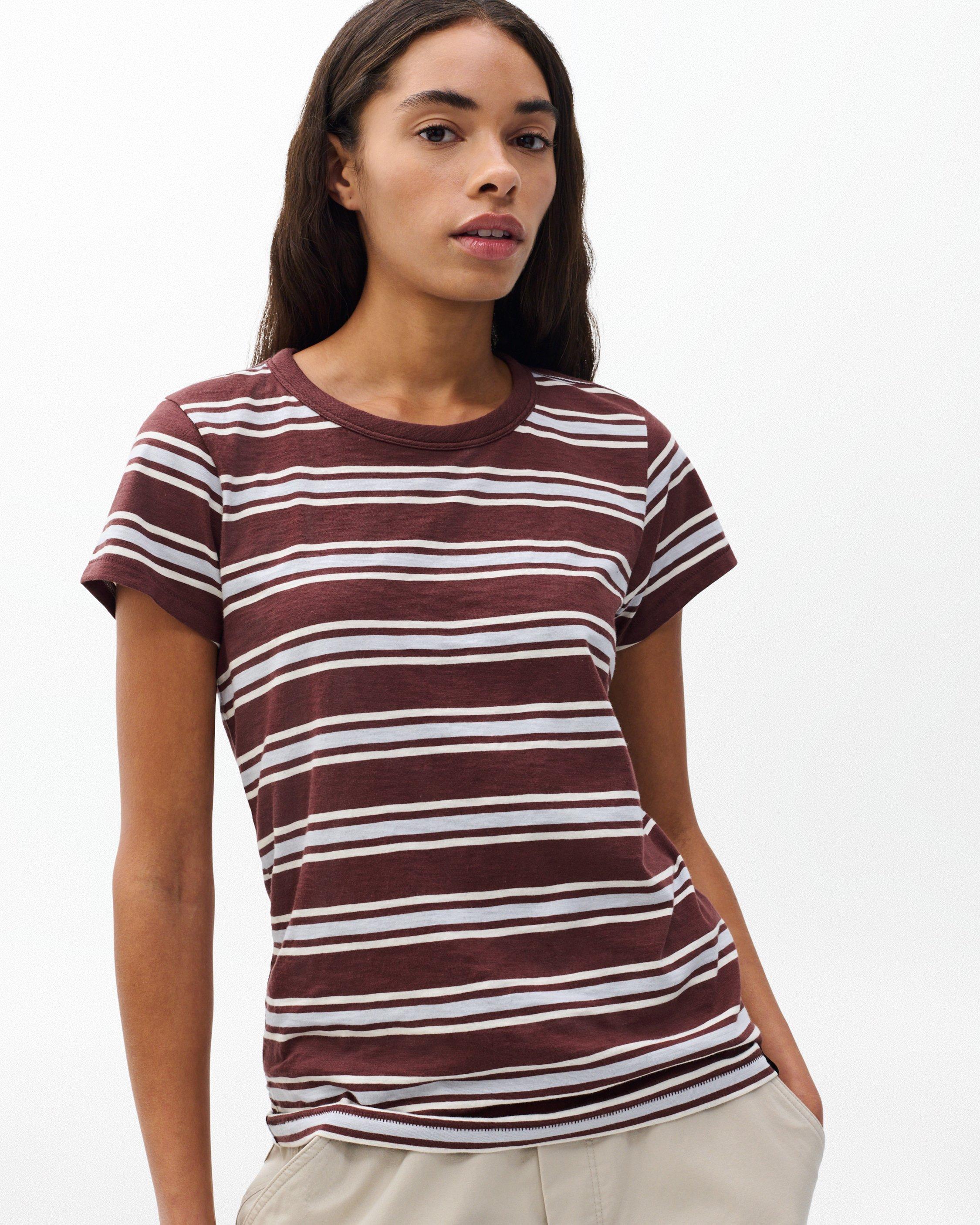RAG & BONE THE SLUB STRIPED TEE