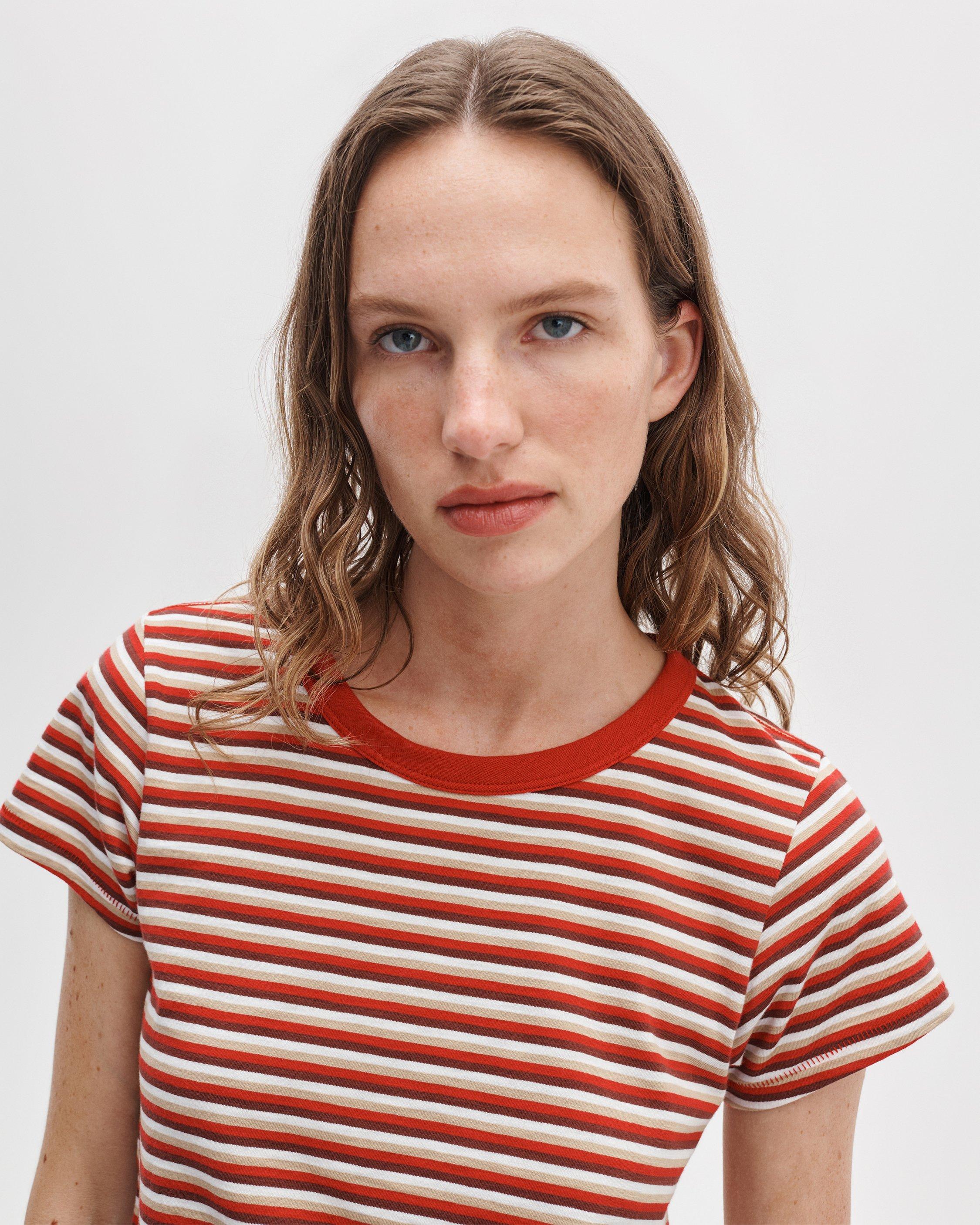 The Slub Striped Tee image number 4