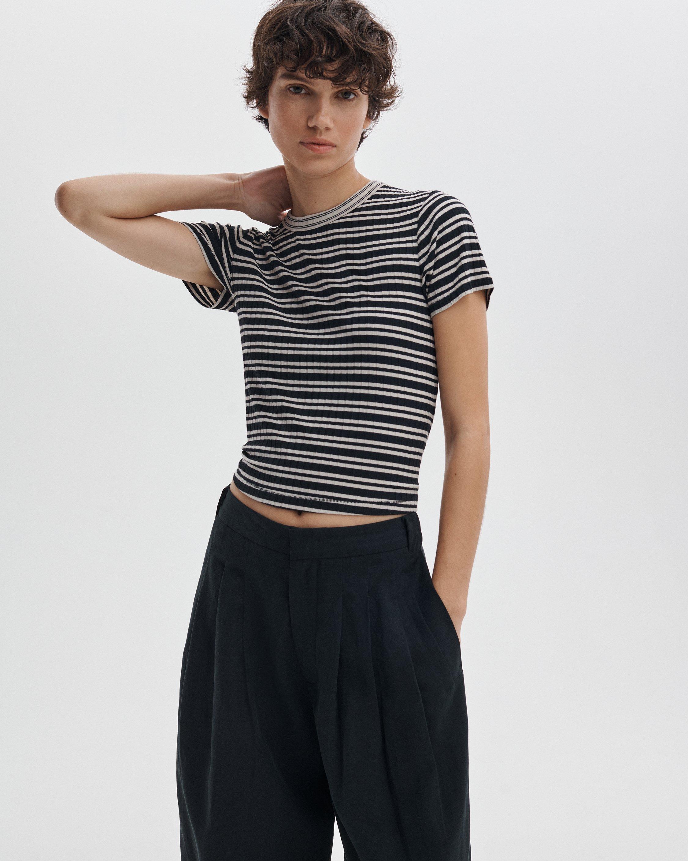 Luca Contrast Striped Tee - image 4