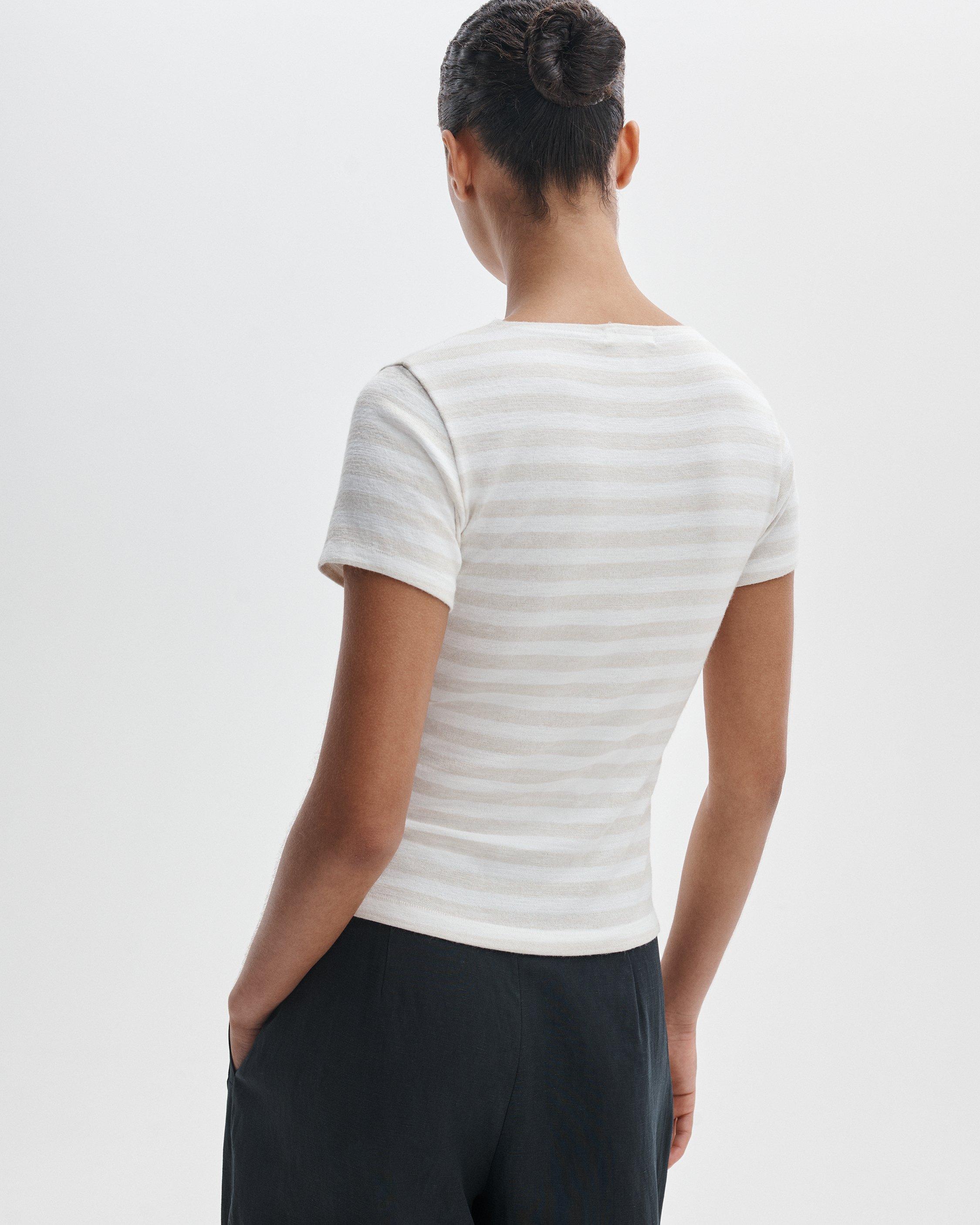 The Knit Striped Button Tee - image 5