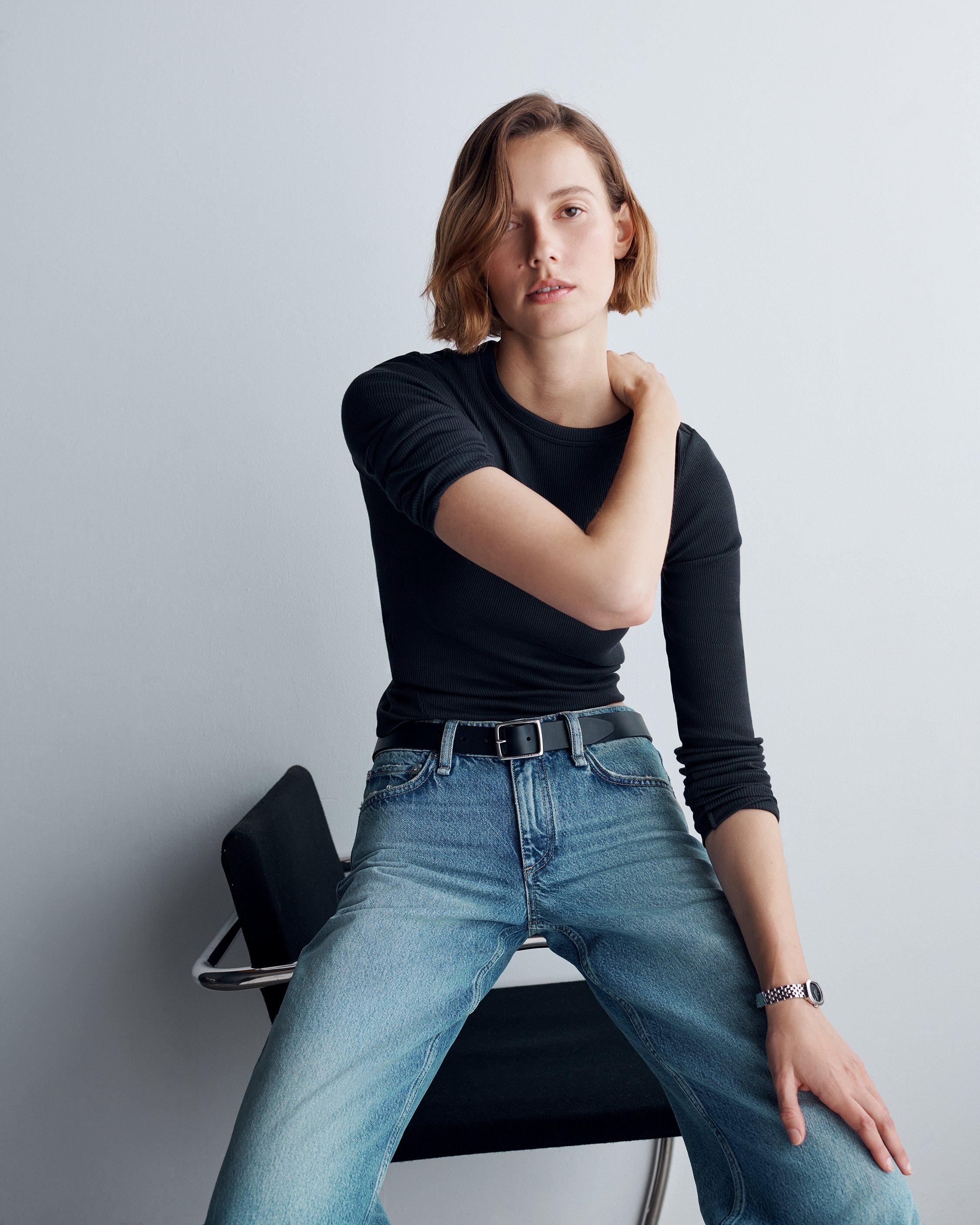 The Essential Ribbed Long-Sleeve Tee image number 1