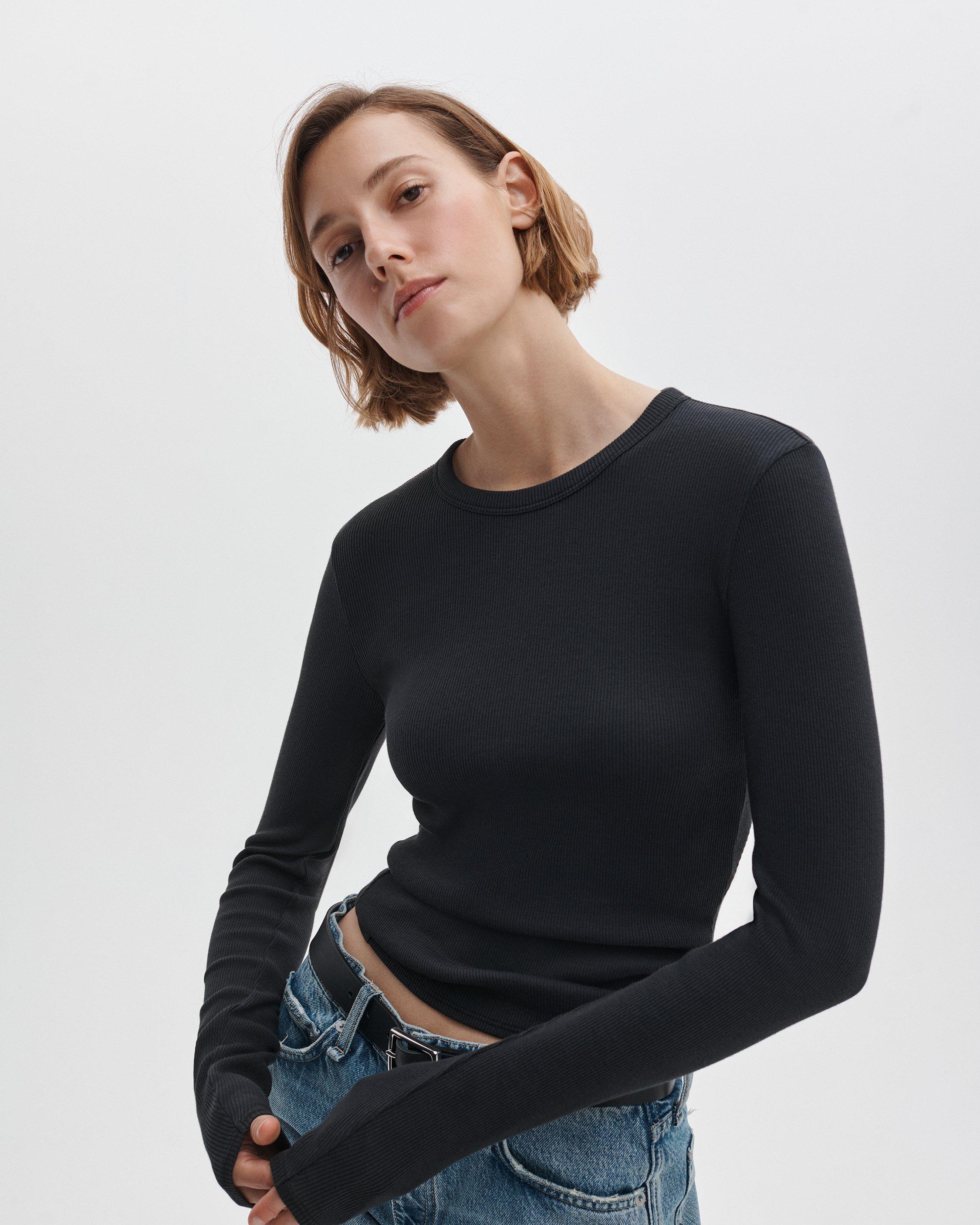 The Essential Ribbed Long-Sleeve Tee image number 4