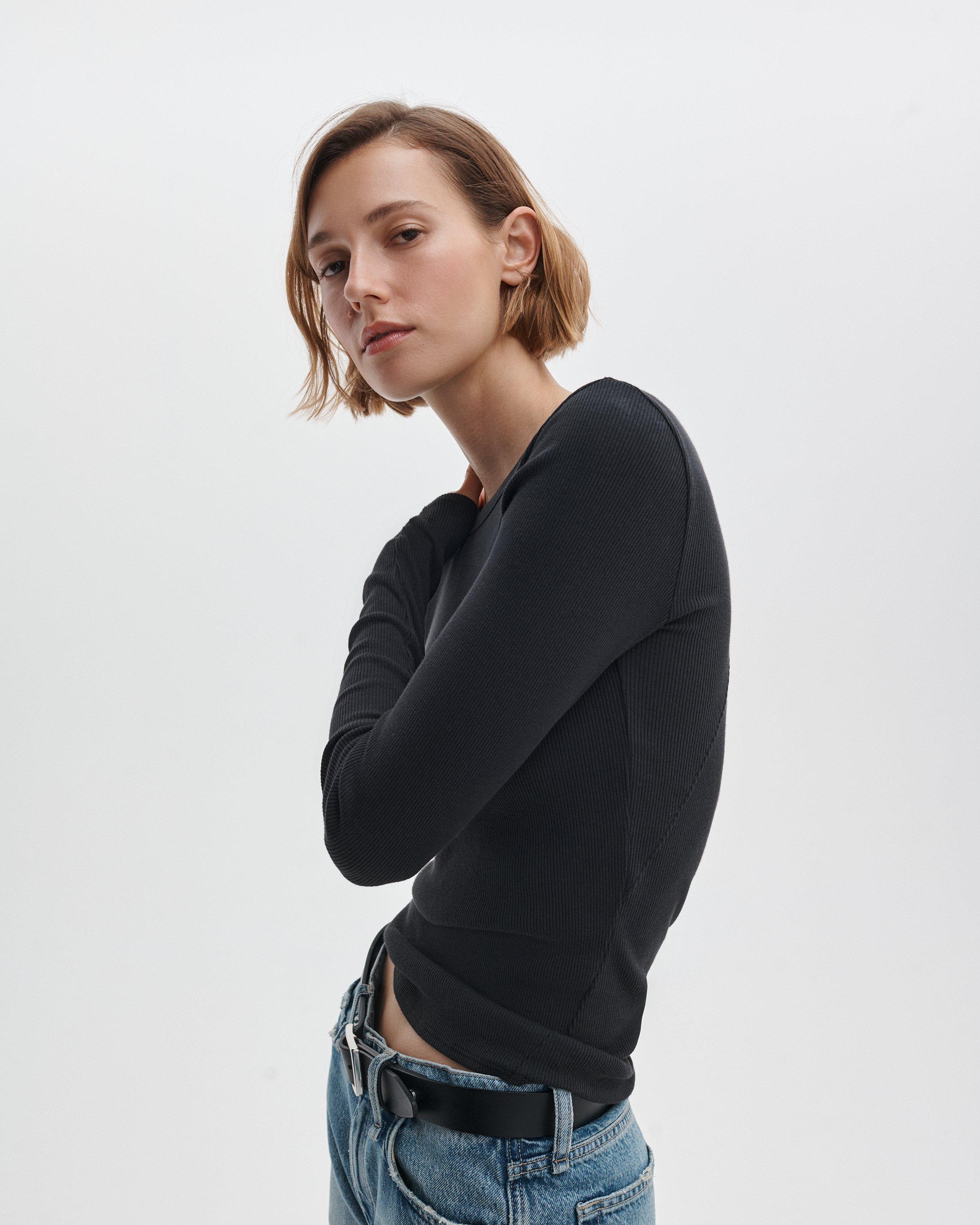 The Essential Ribbed Long-Sleeve Tee image number 5