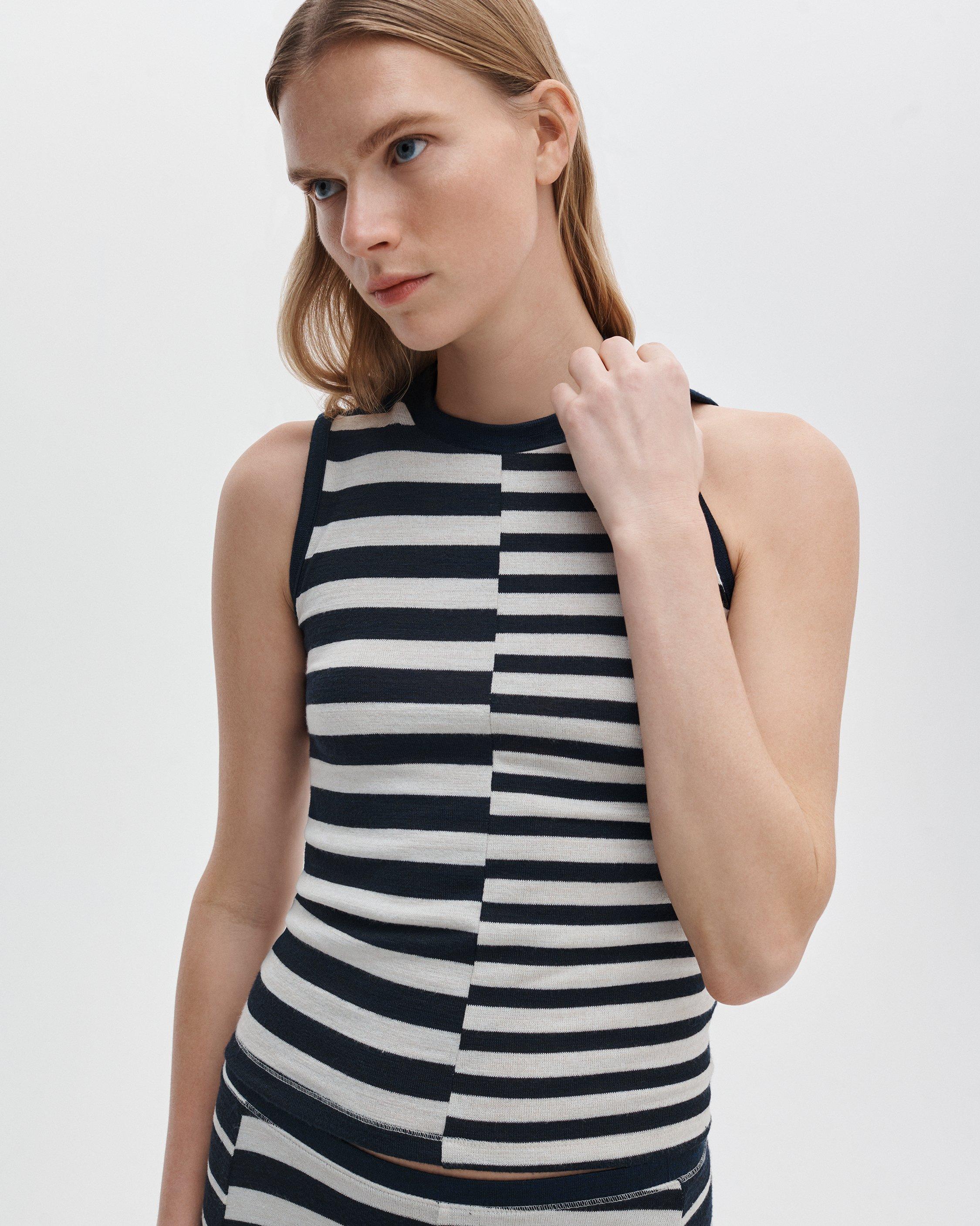 The Knit Mix Striped Tank image number 1