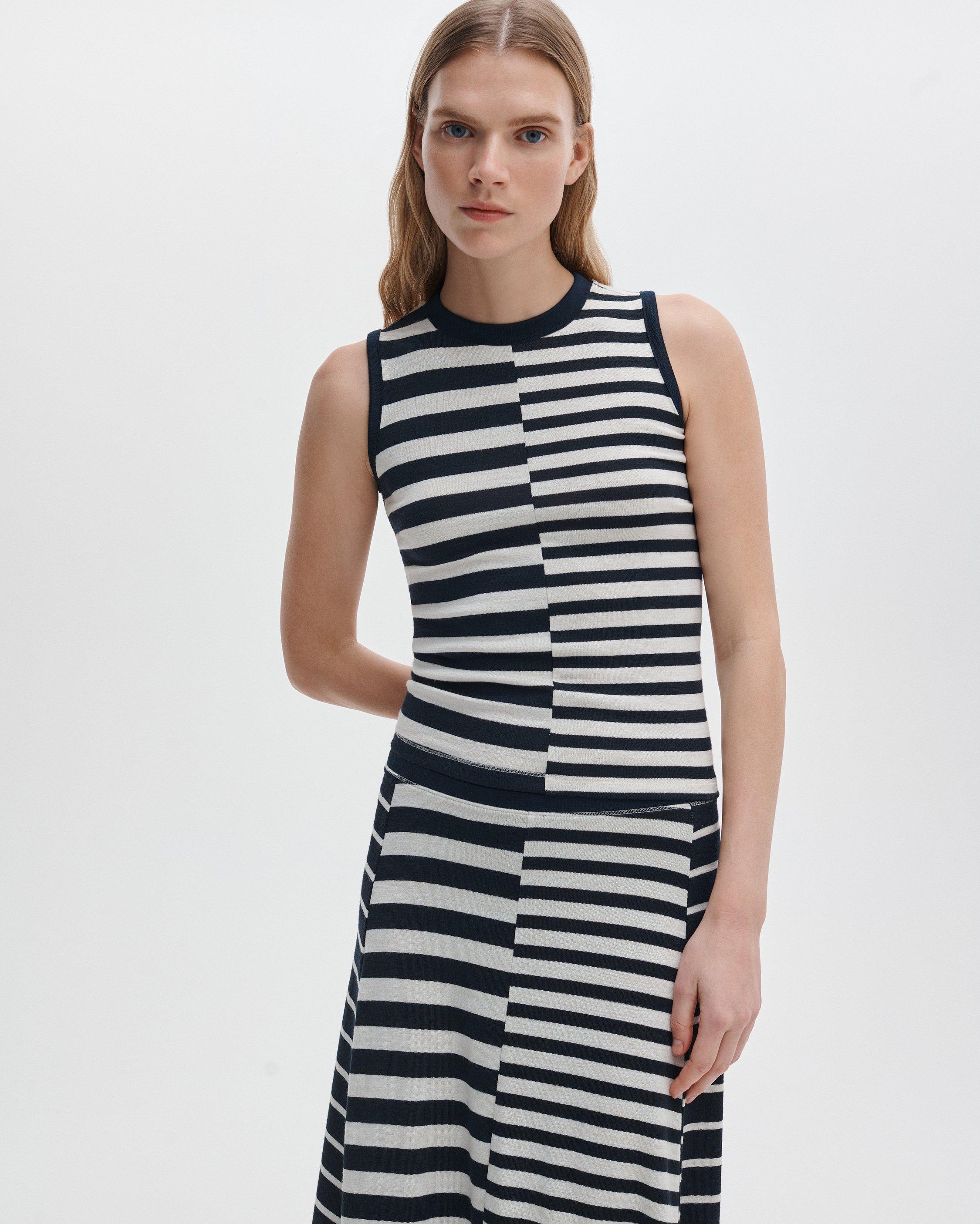 The Knit Mix Striped Tank image number 4