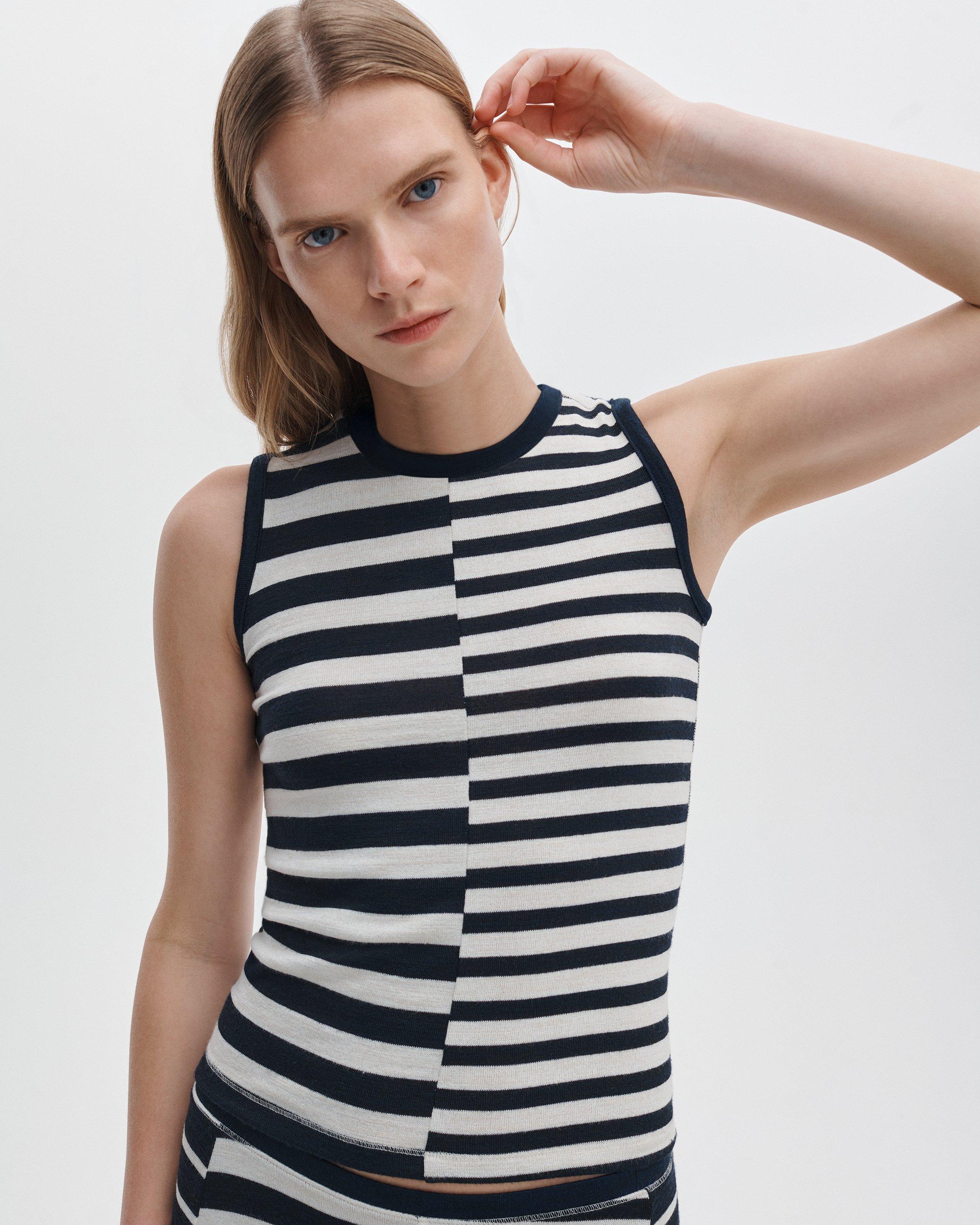 The Knit Mix Striped Tank image number 5