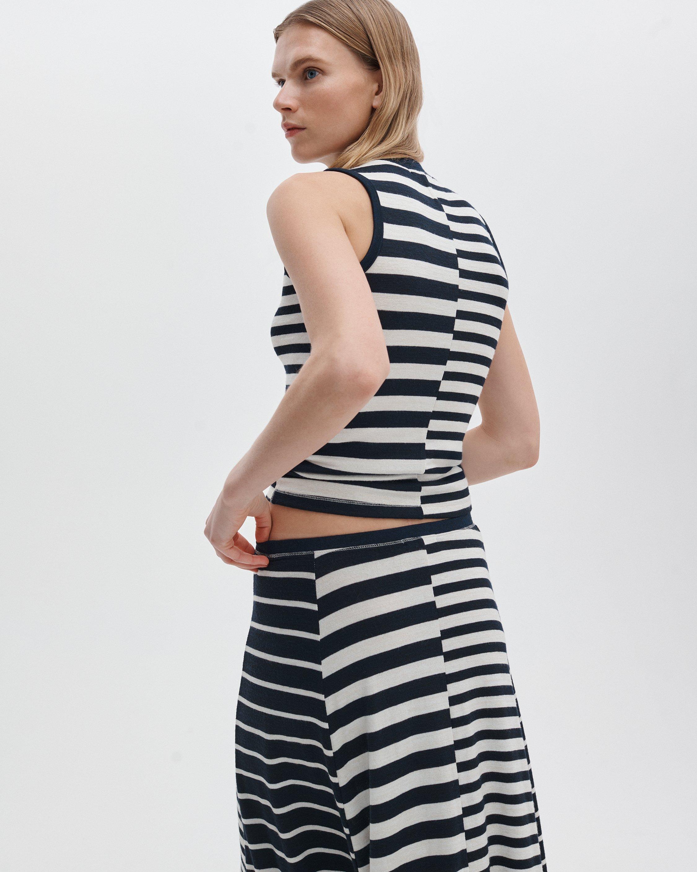 The Knit Mix Striped Tank image number 6