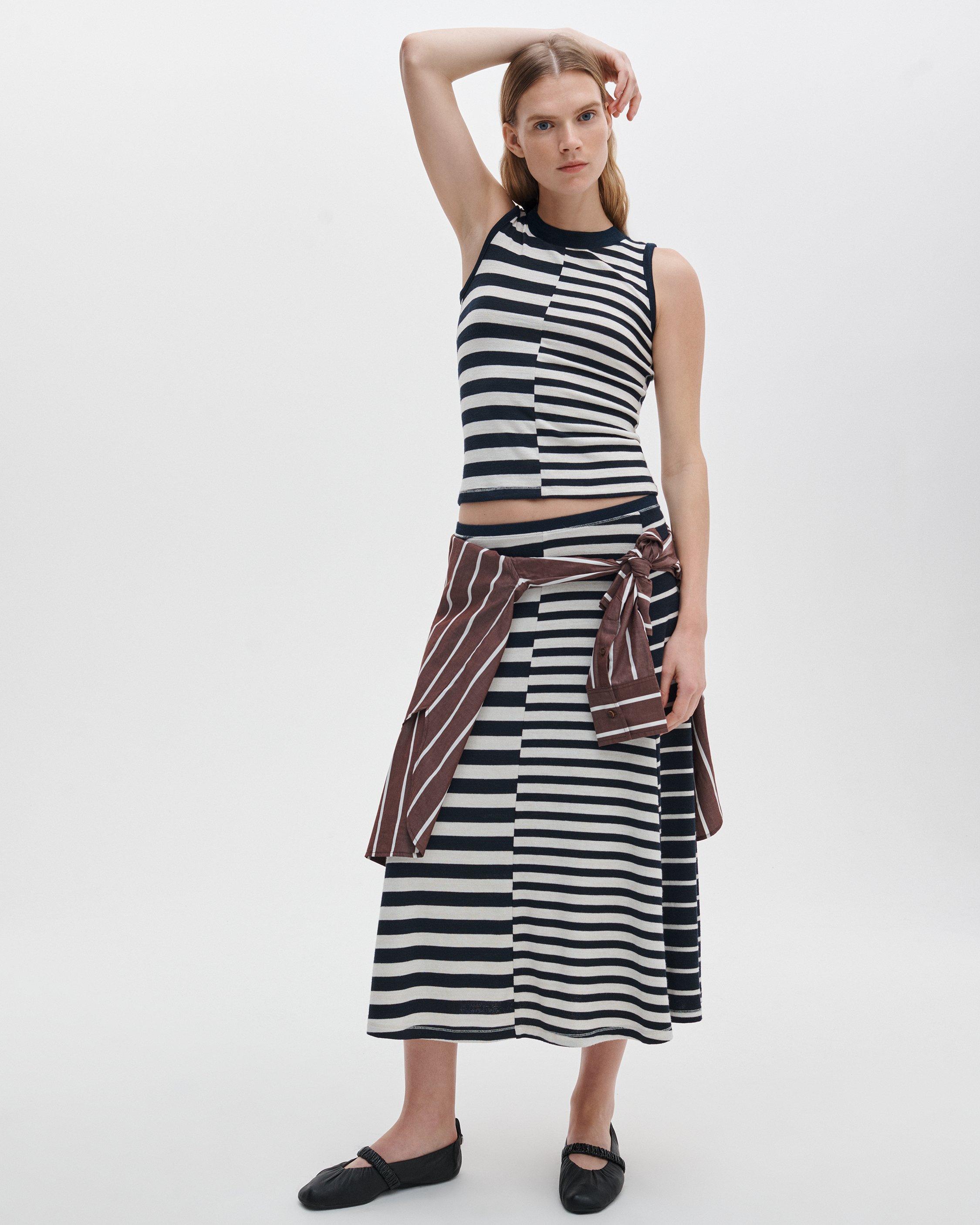 The Knit Mix Striped Skirt - Salute Multi | rag & bone