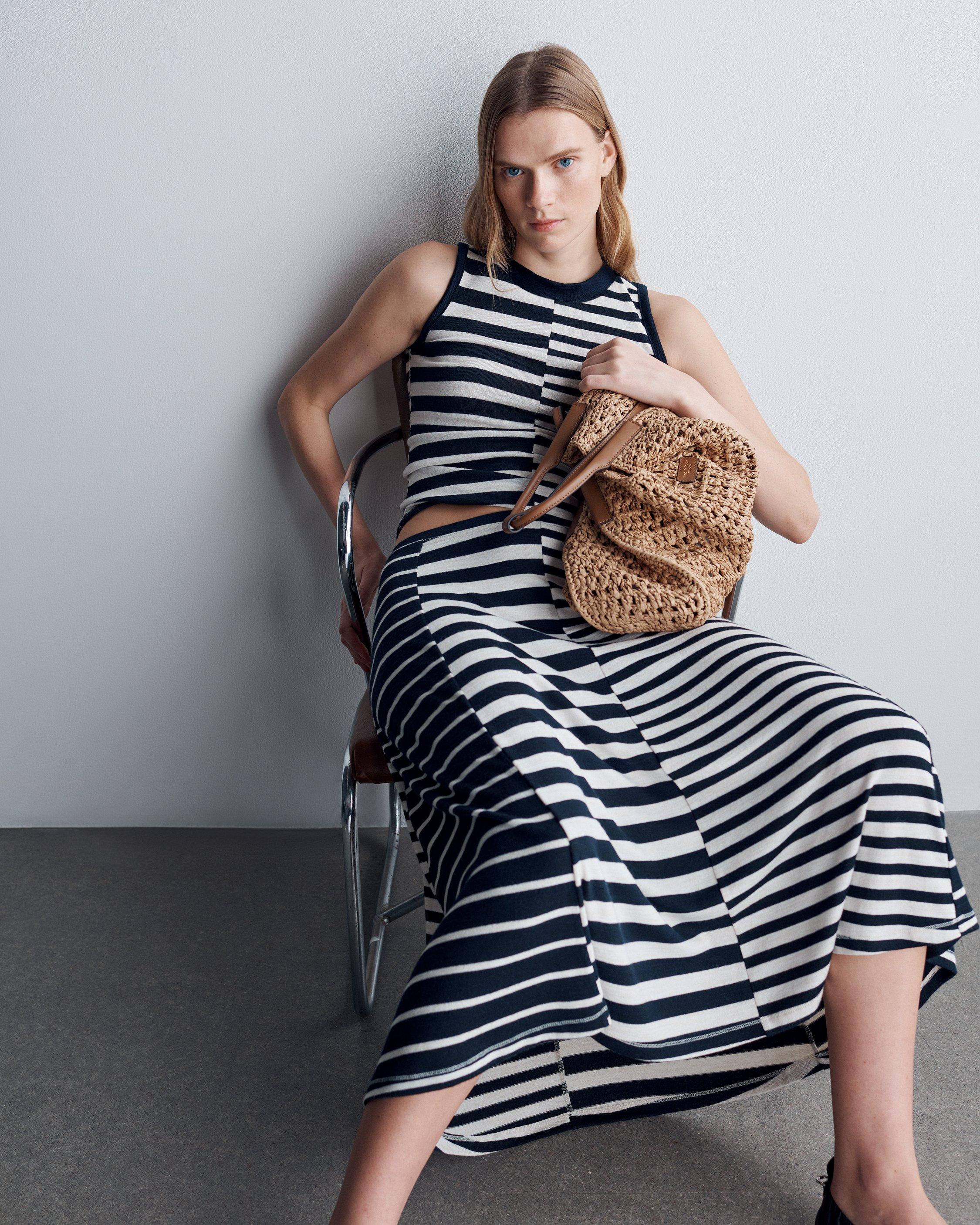 The Knit Mix Striped Skirt - Salute Multi | rag & bone