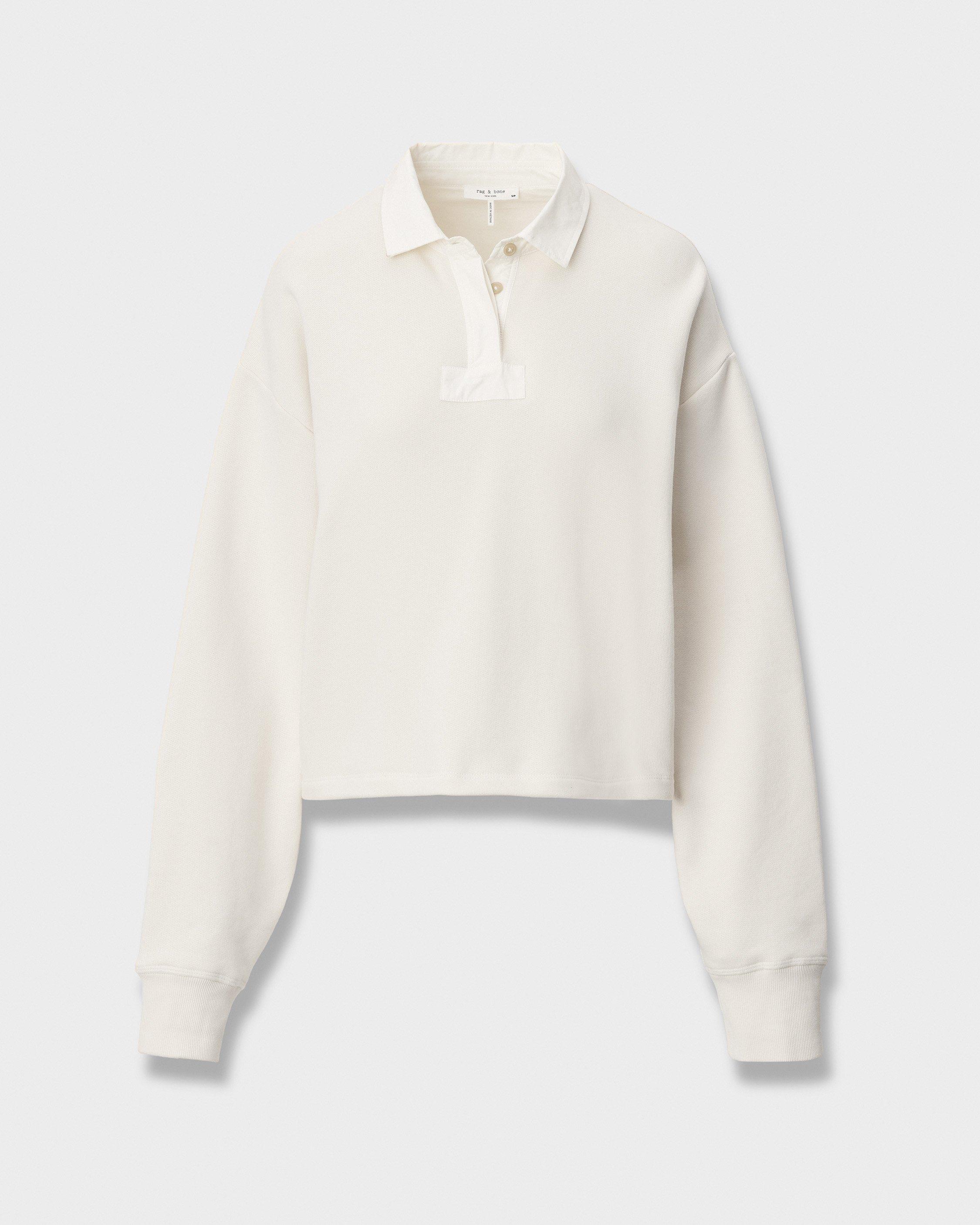 Vintage Terry Oversized Polo Sweatshirt image number 2