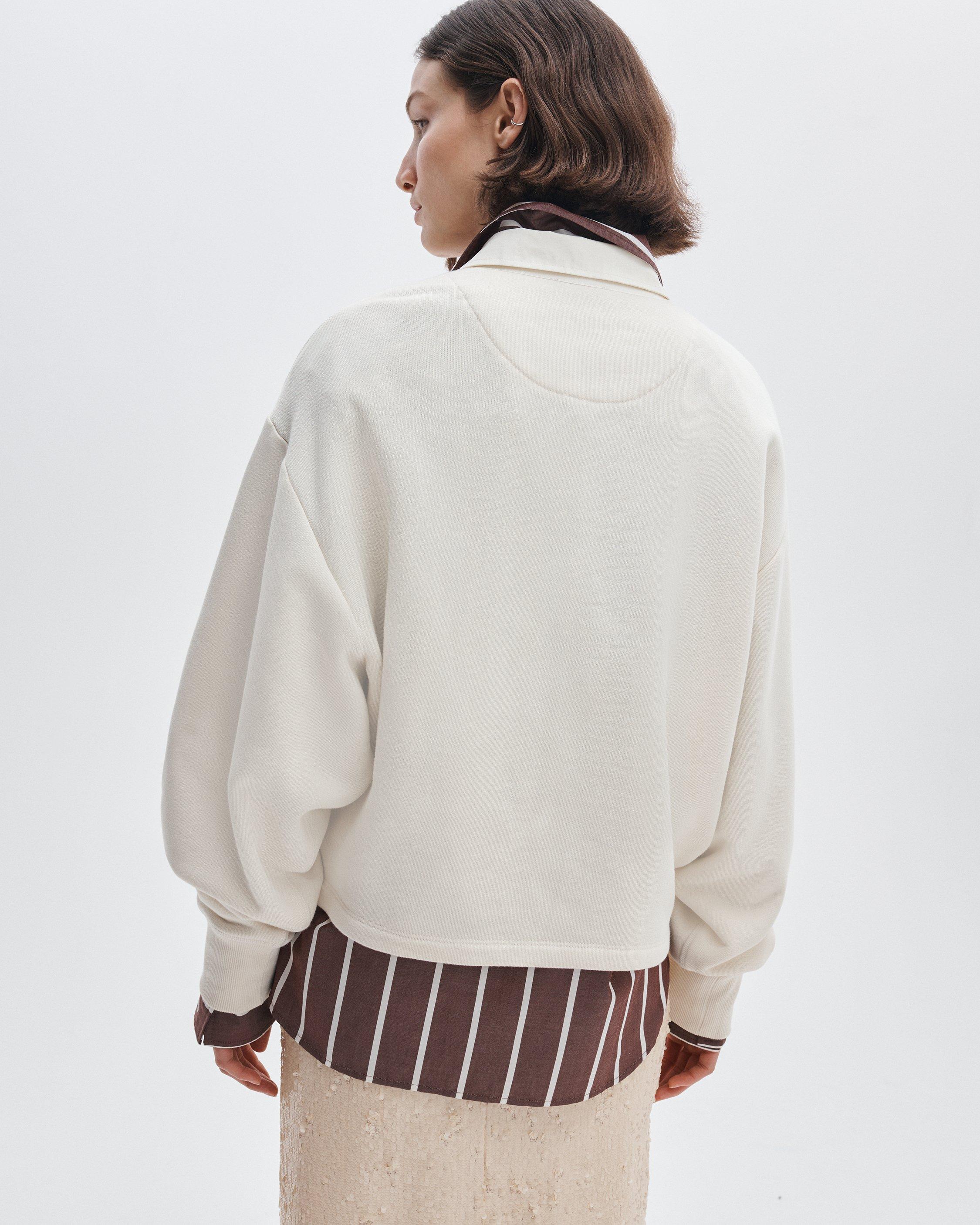 Vintage Terry Oversized Polo Sweatshirt image number 6
